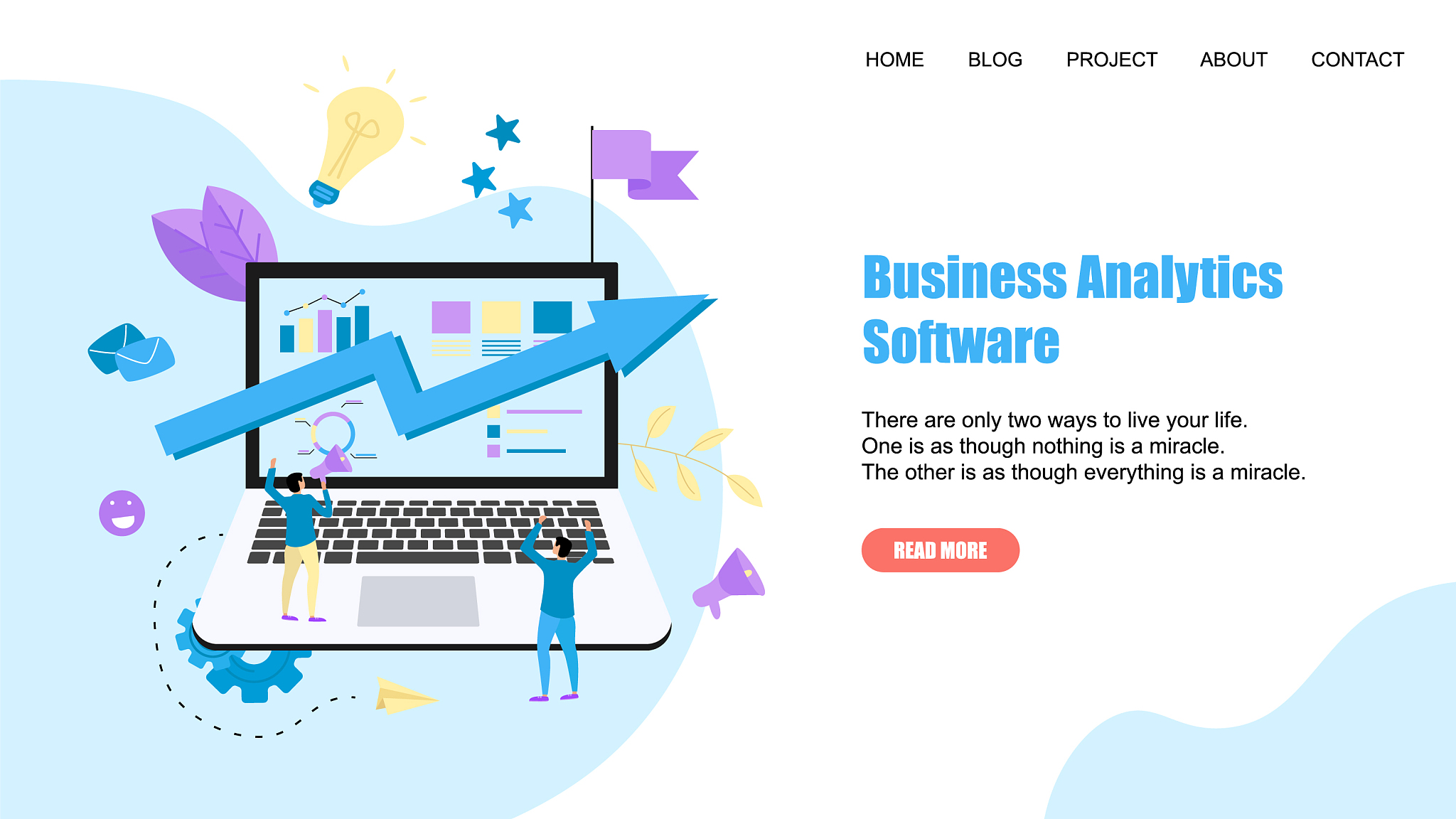 webpage template business analytics software