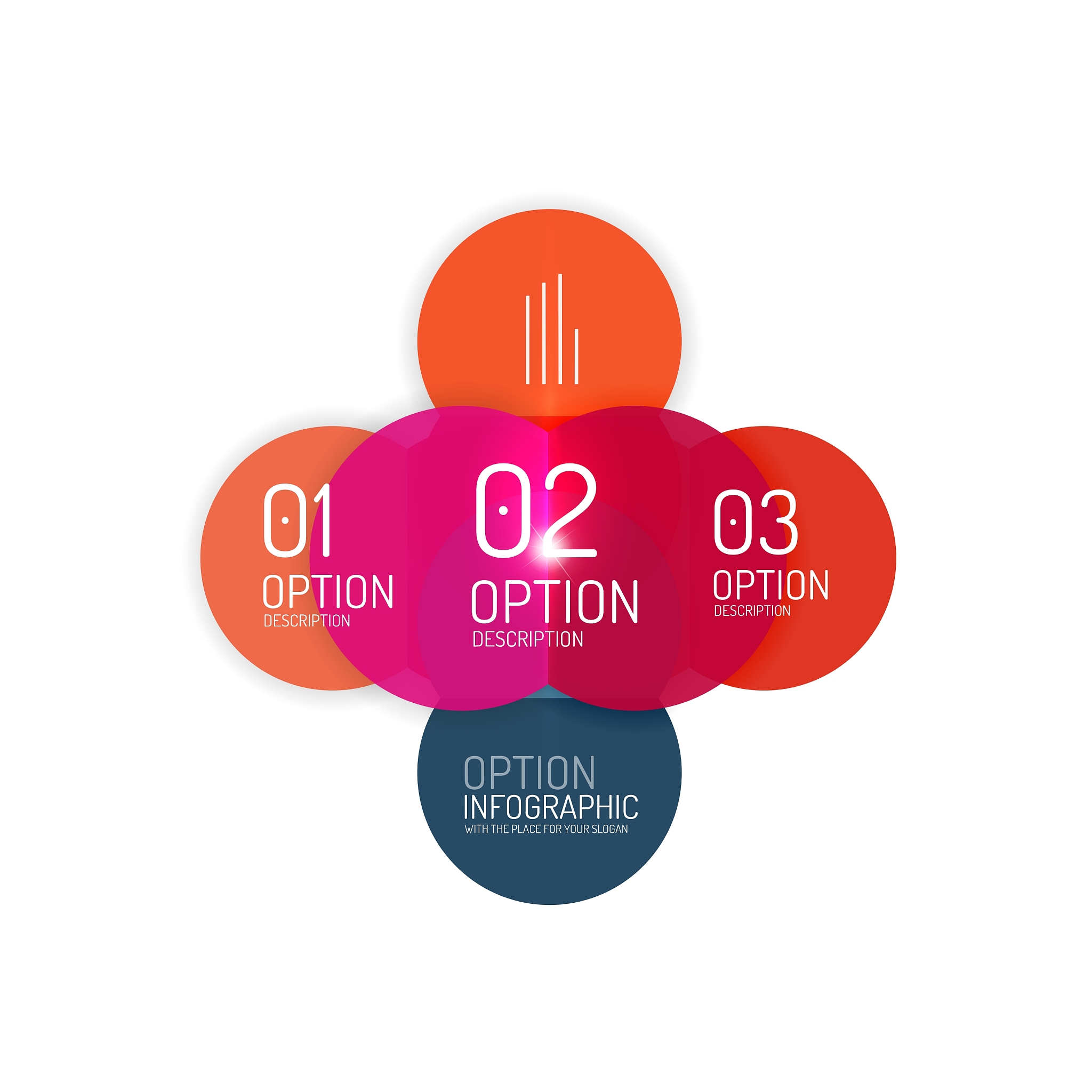 geometric modern infographic options templates