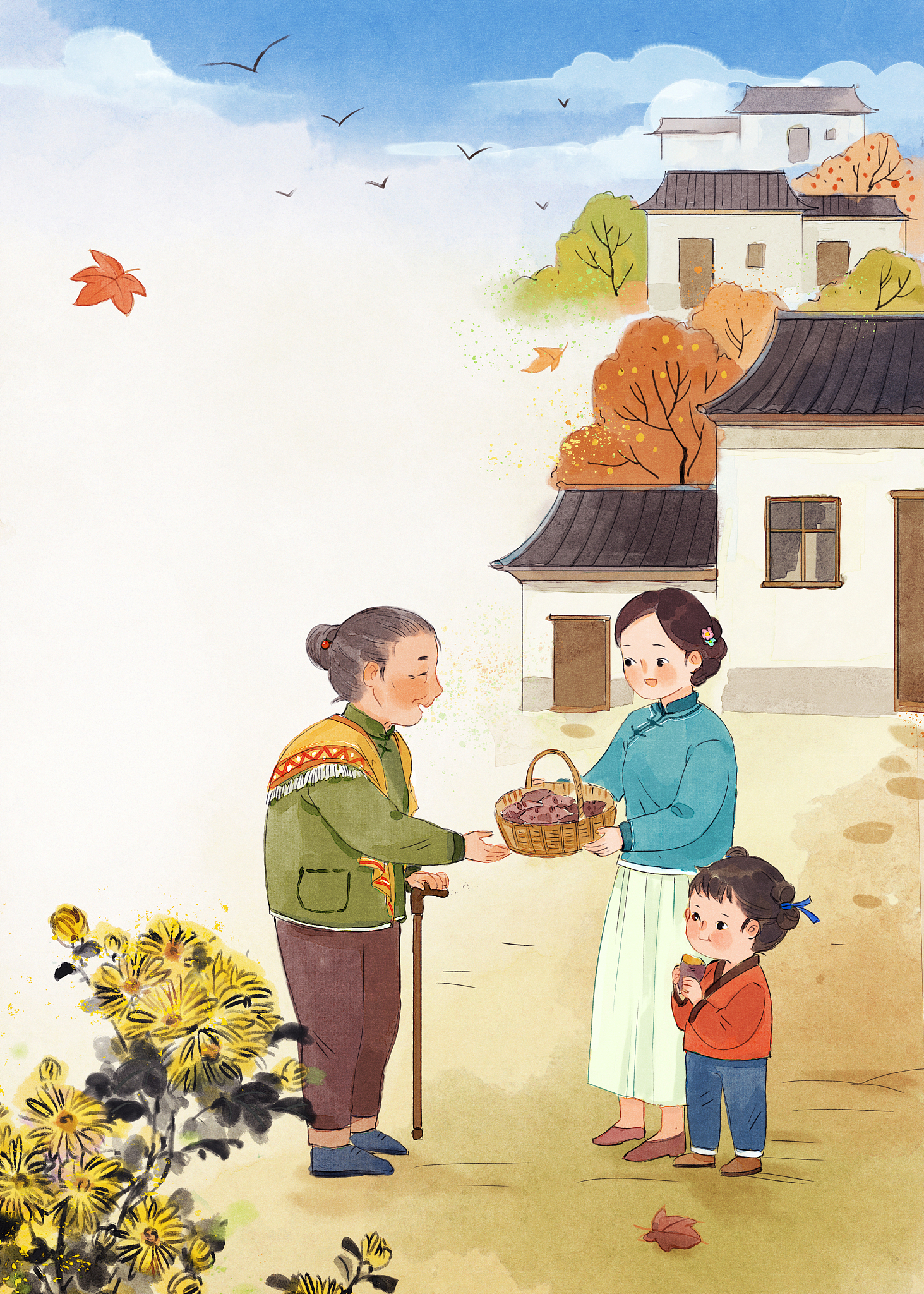 幸福之家：古诗词描绘的温馨画面