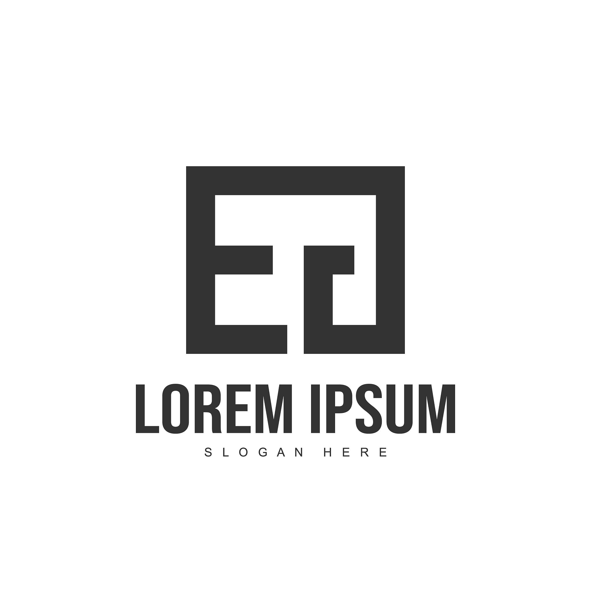 eg letter logo design initial letter logo template