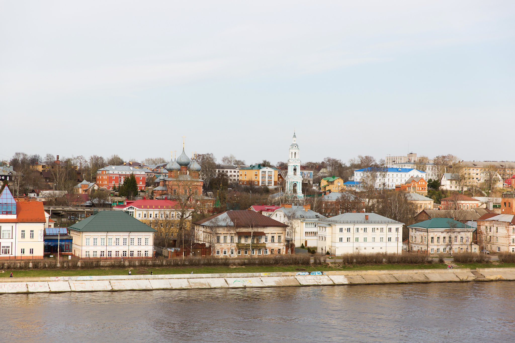 old buildings in the city of kostroma, russia