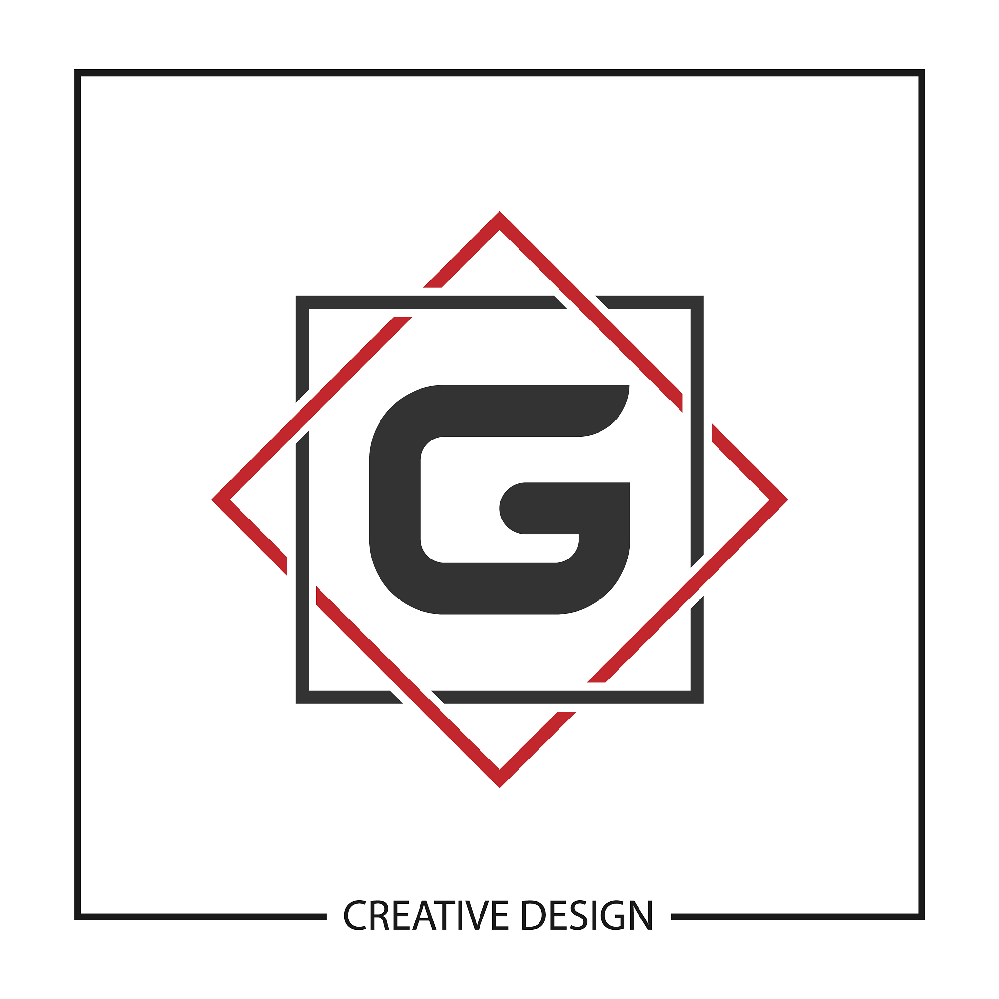 initial letter g logo template design