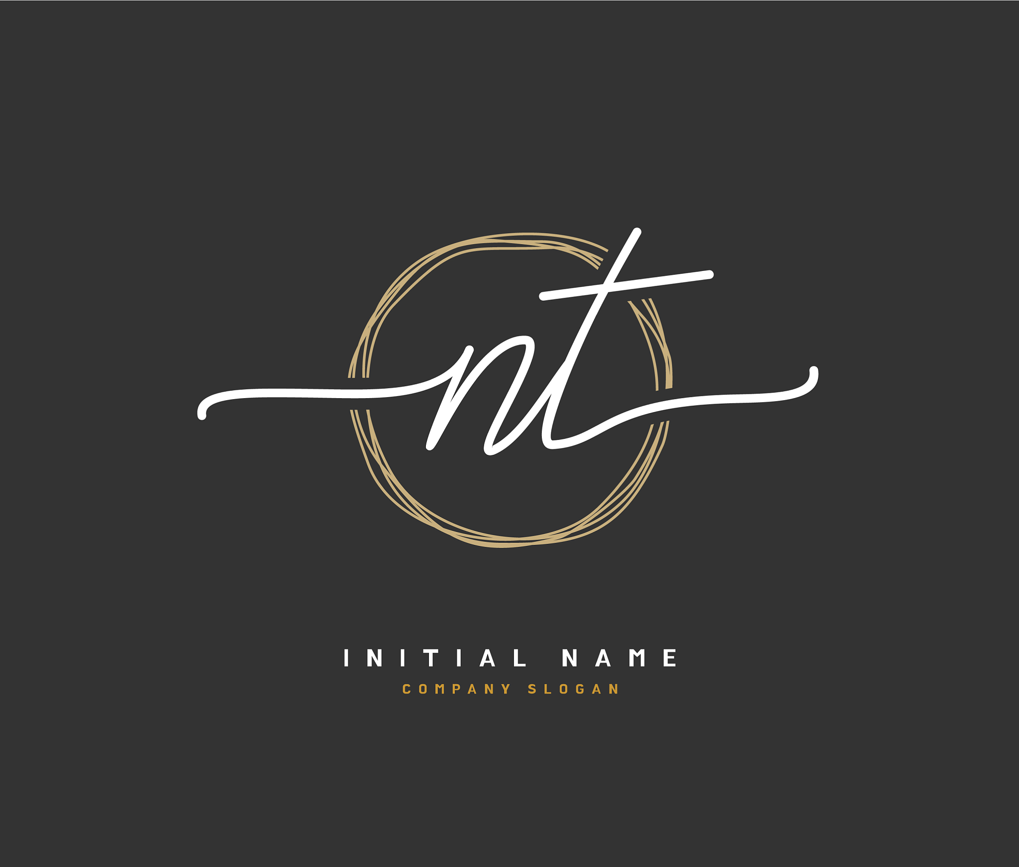 n t nt beauty initial logo handwriting logo of