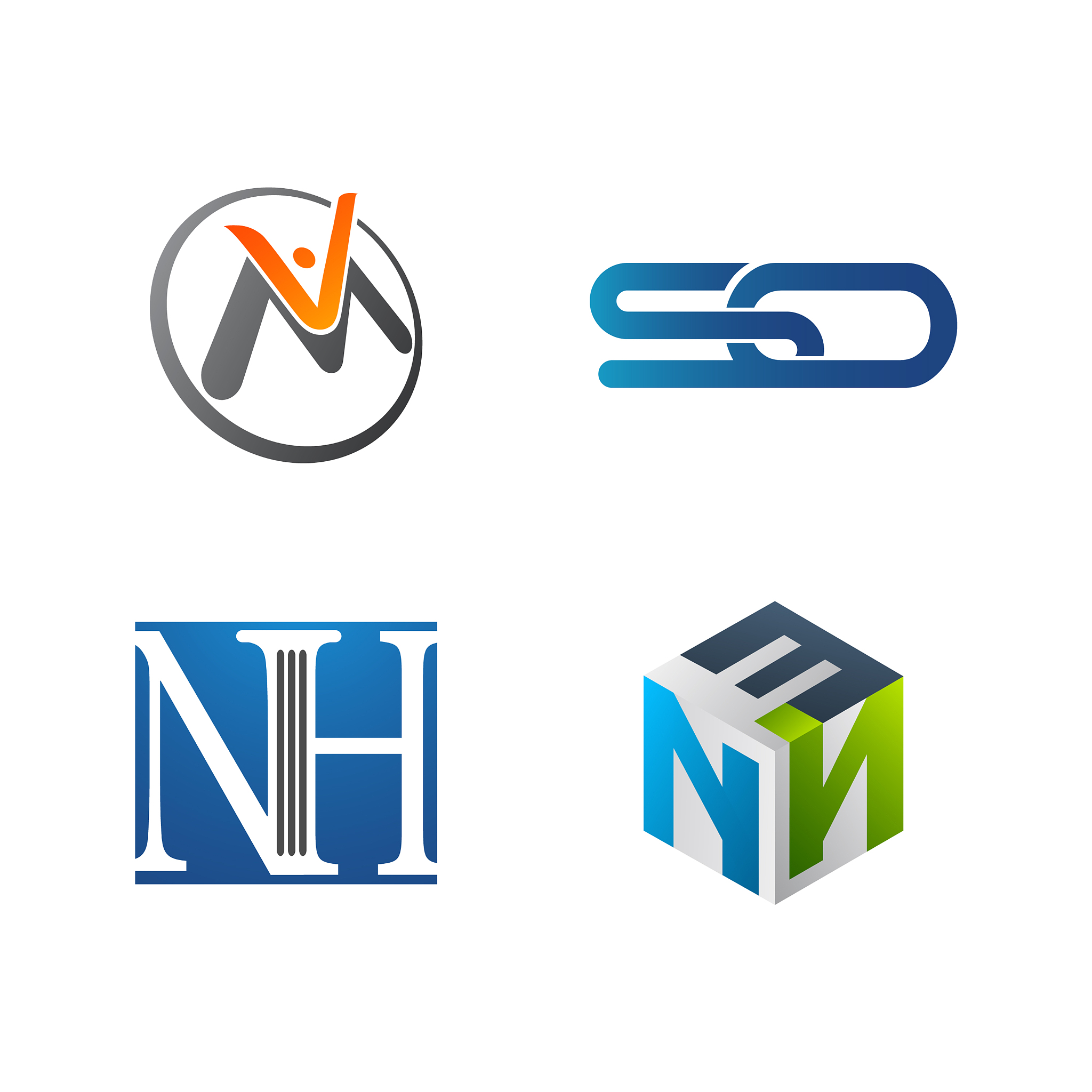 set symbol for business logo design template