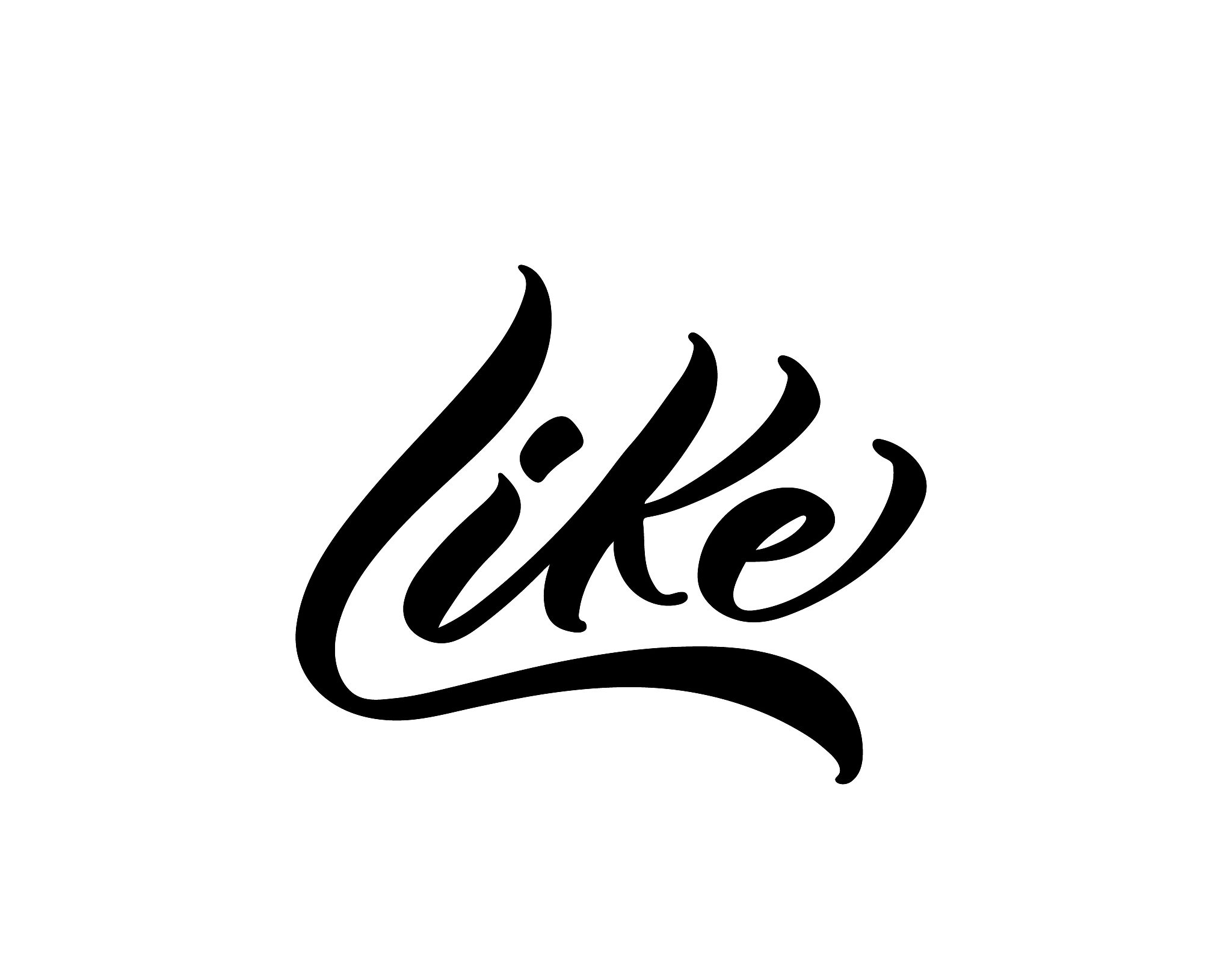 like word. hand lettering design.