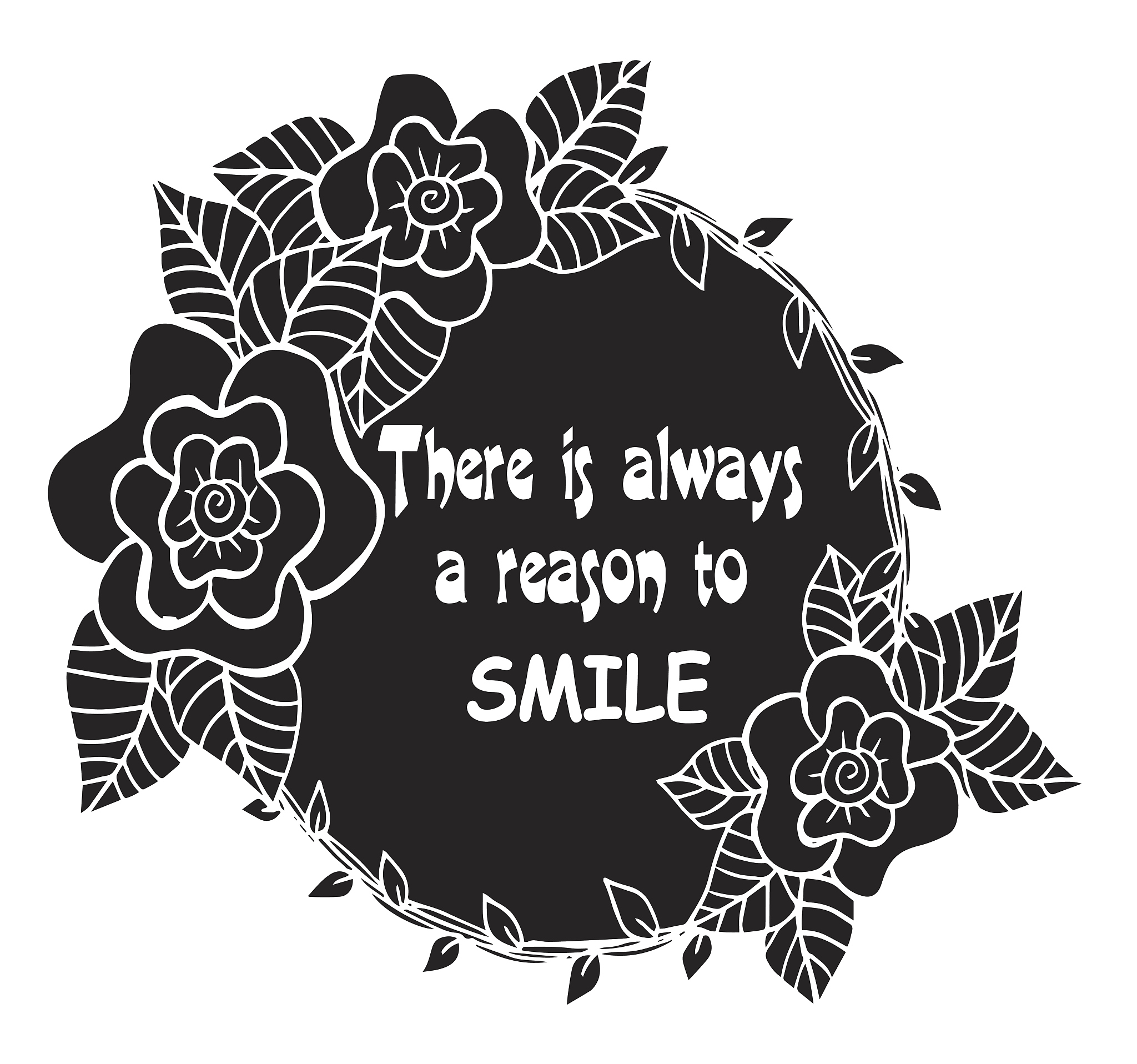 motivational quote on frame flowers background - illustration qu