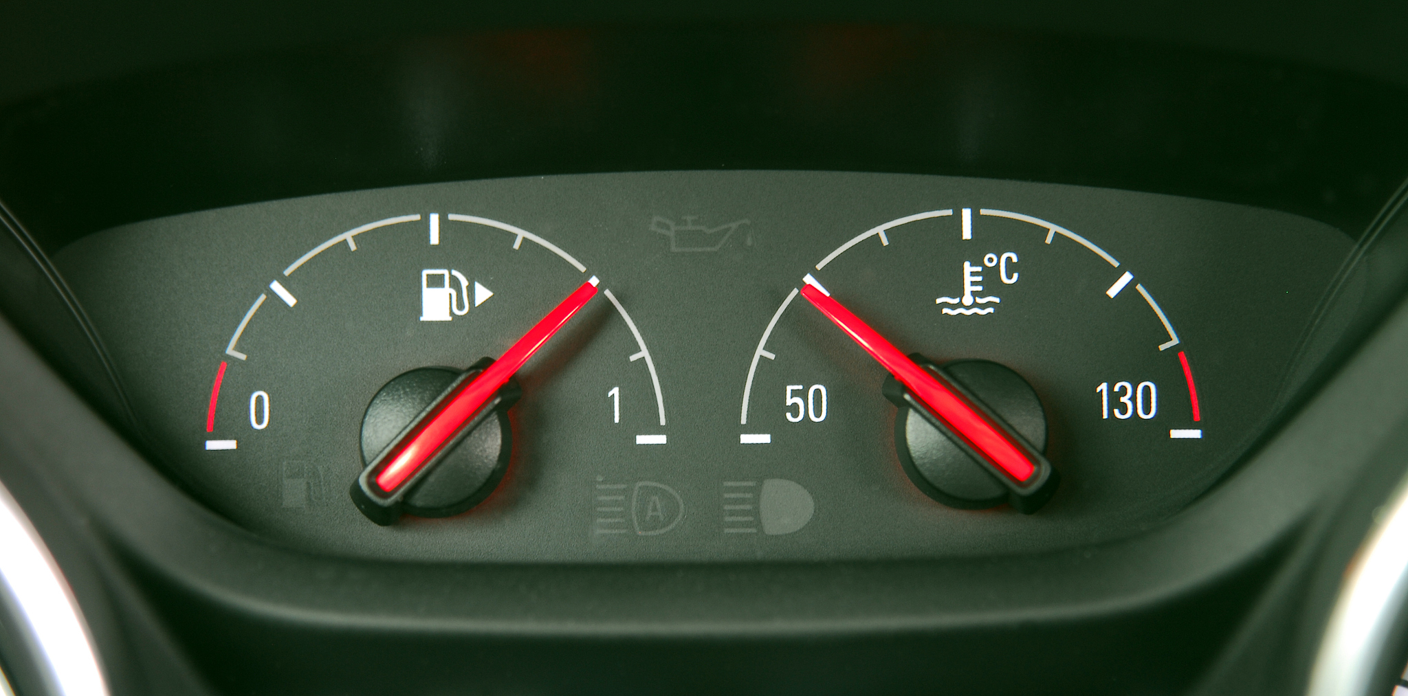 instrument panel of the car
