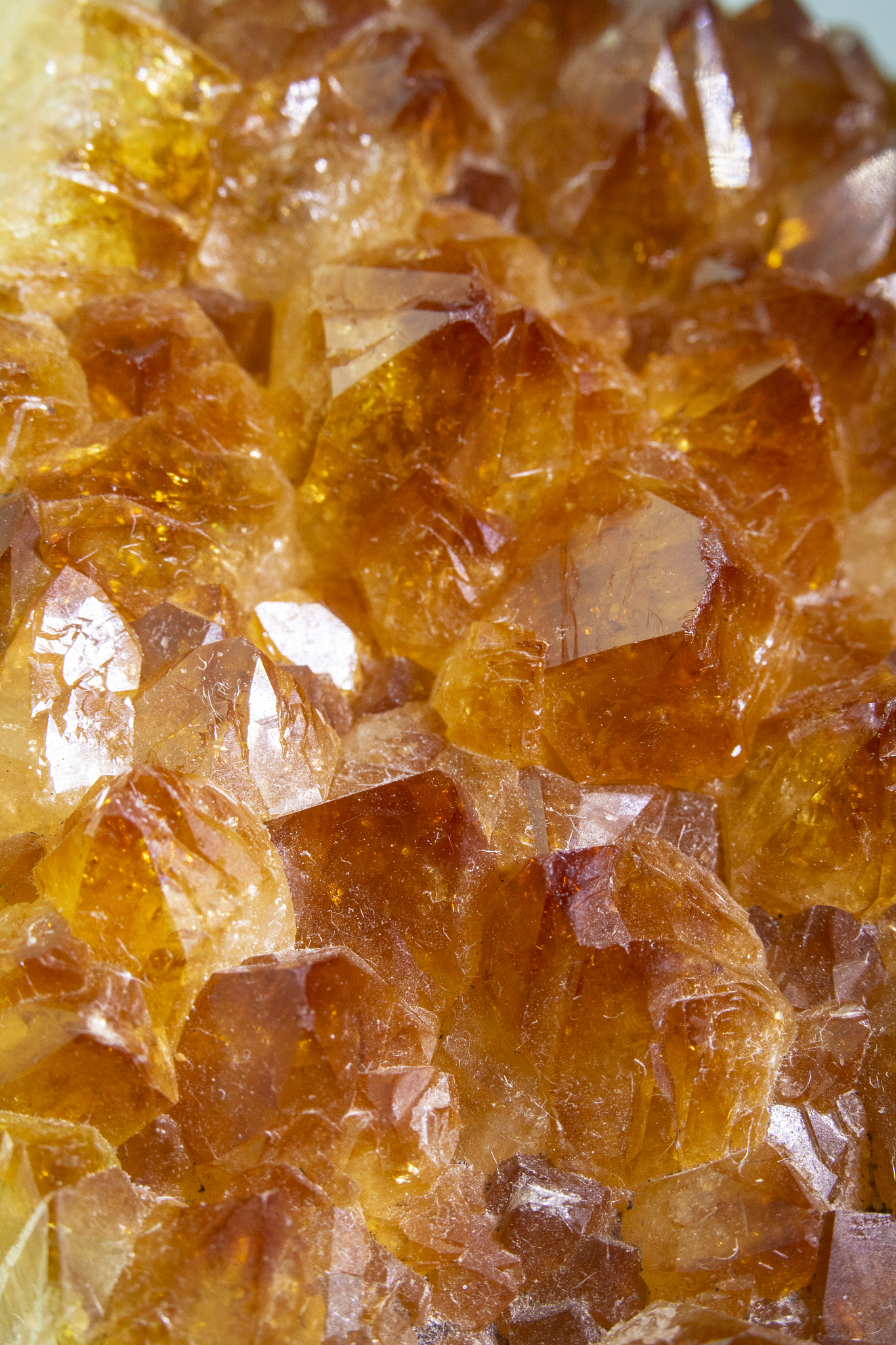 citrine rock crystal orange gemstone close up