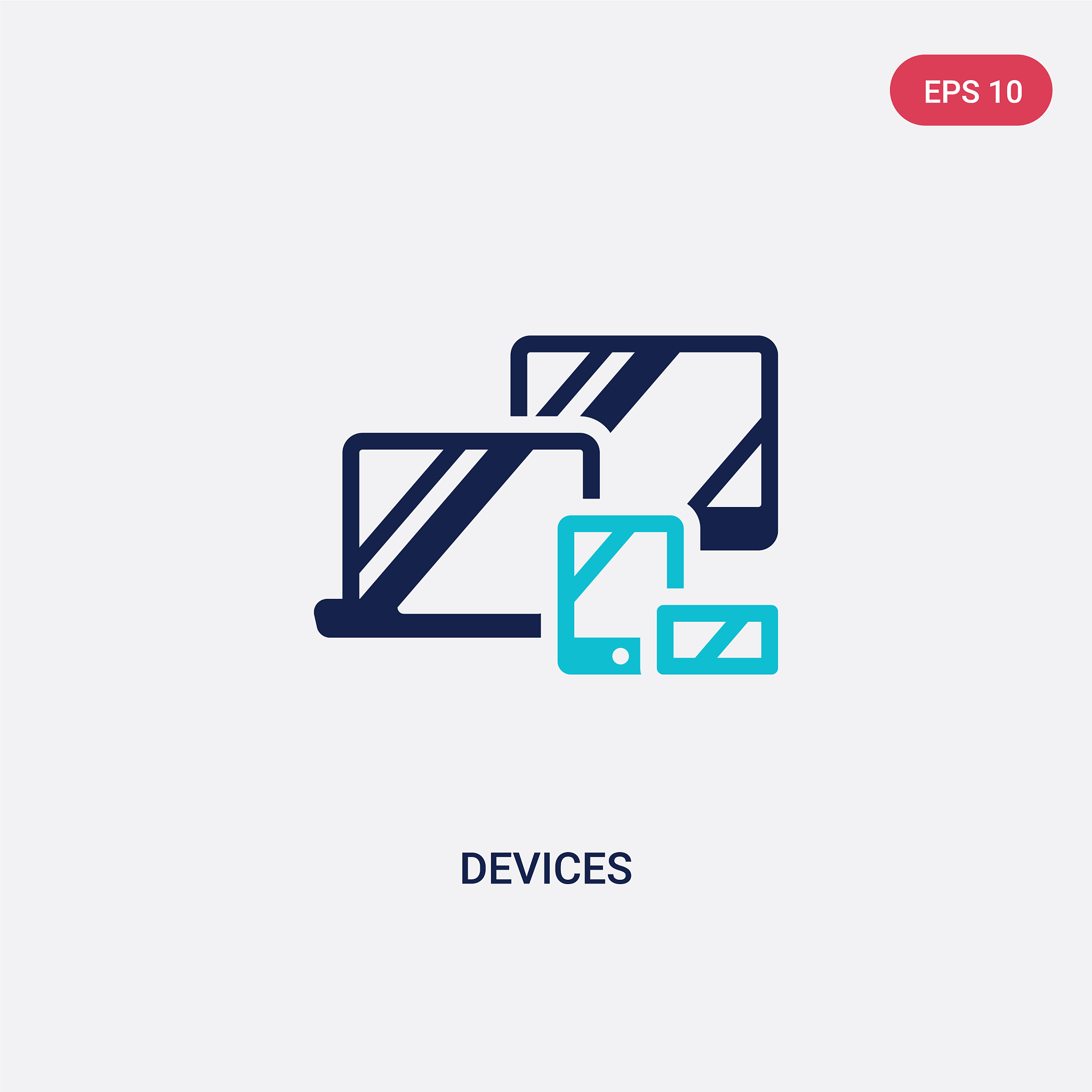 two color devices icon from electronic devices