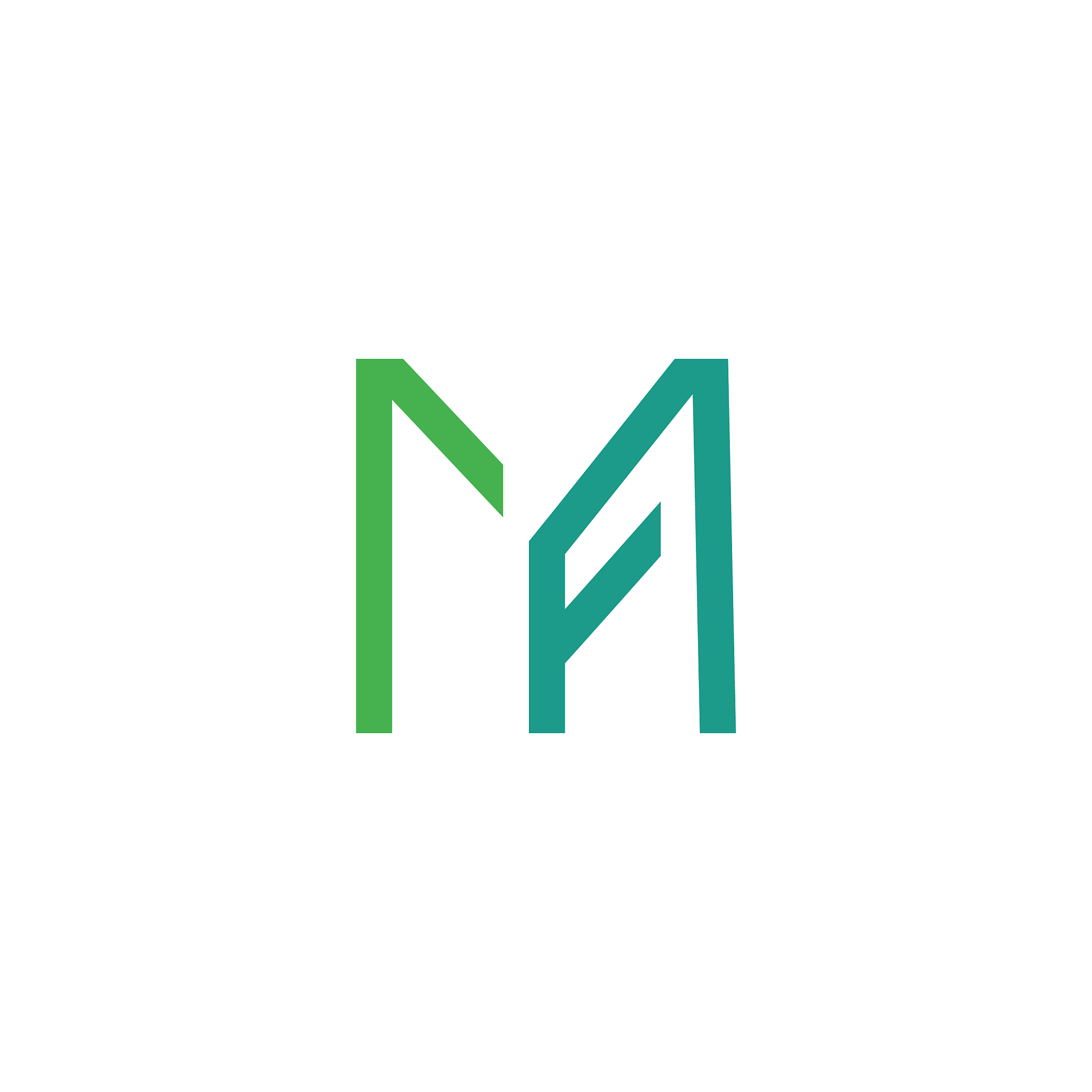 initial letter mf or fm logo design template