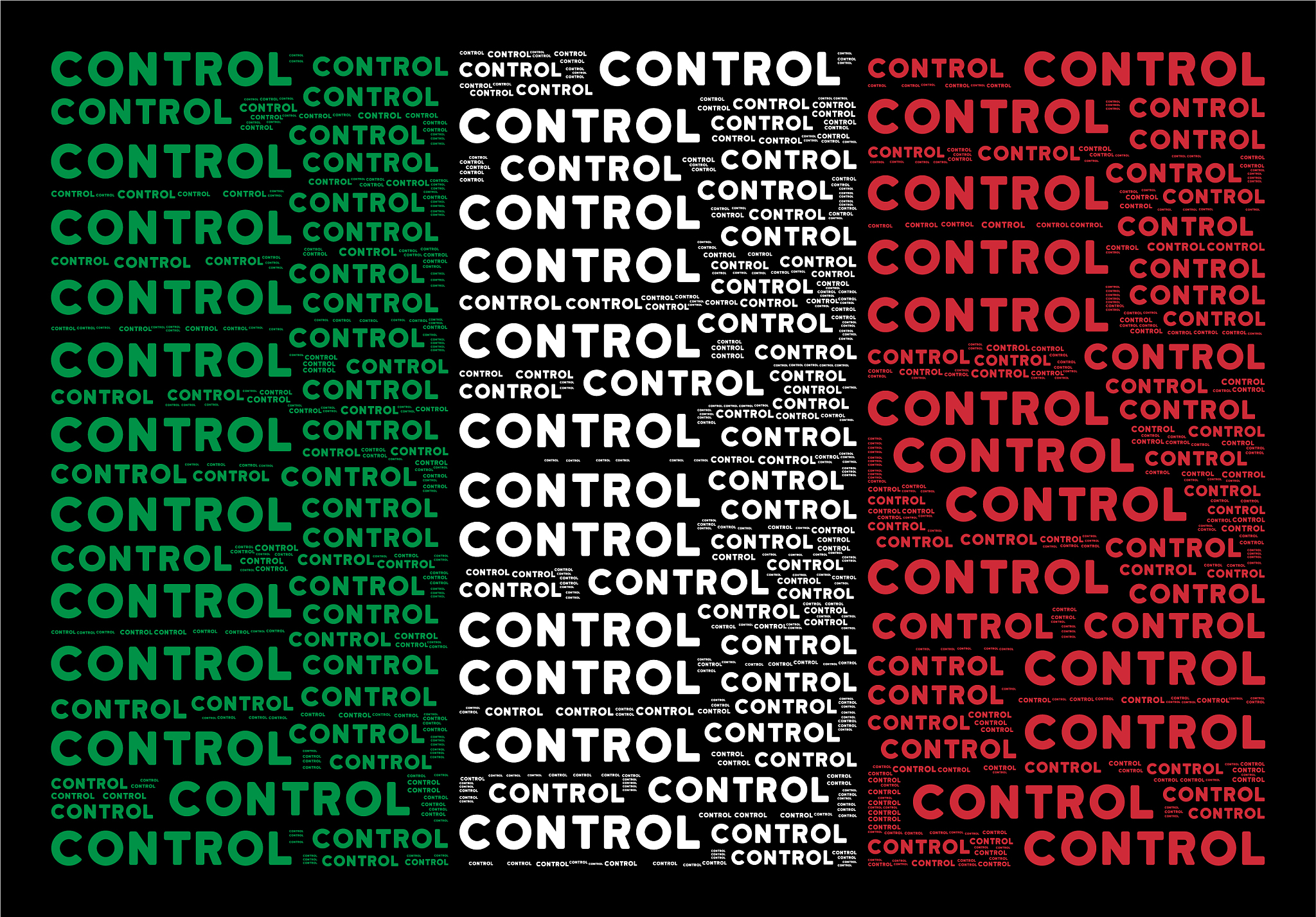italy flag pattern of control text items