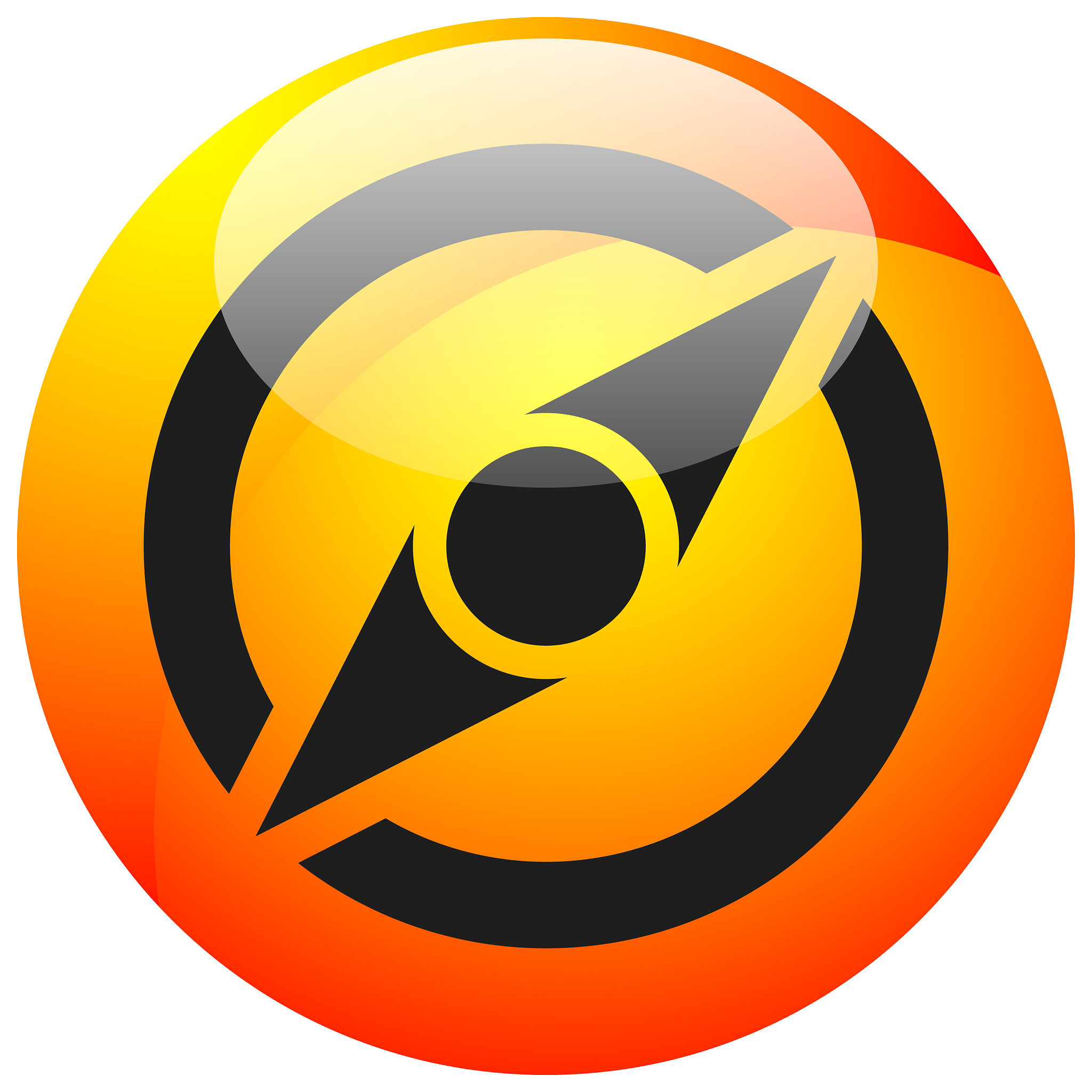 icon with compass symbol guidance exploration
