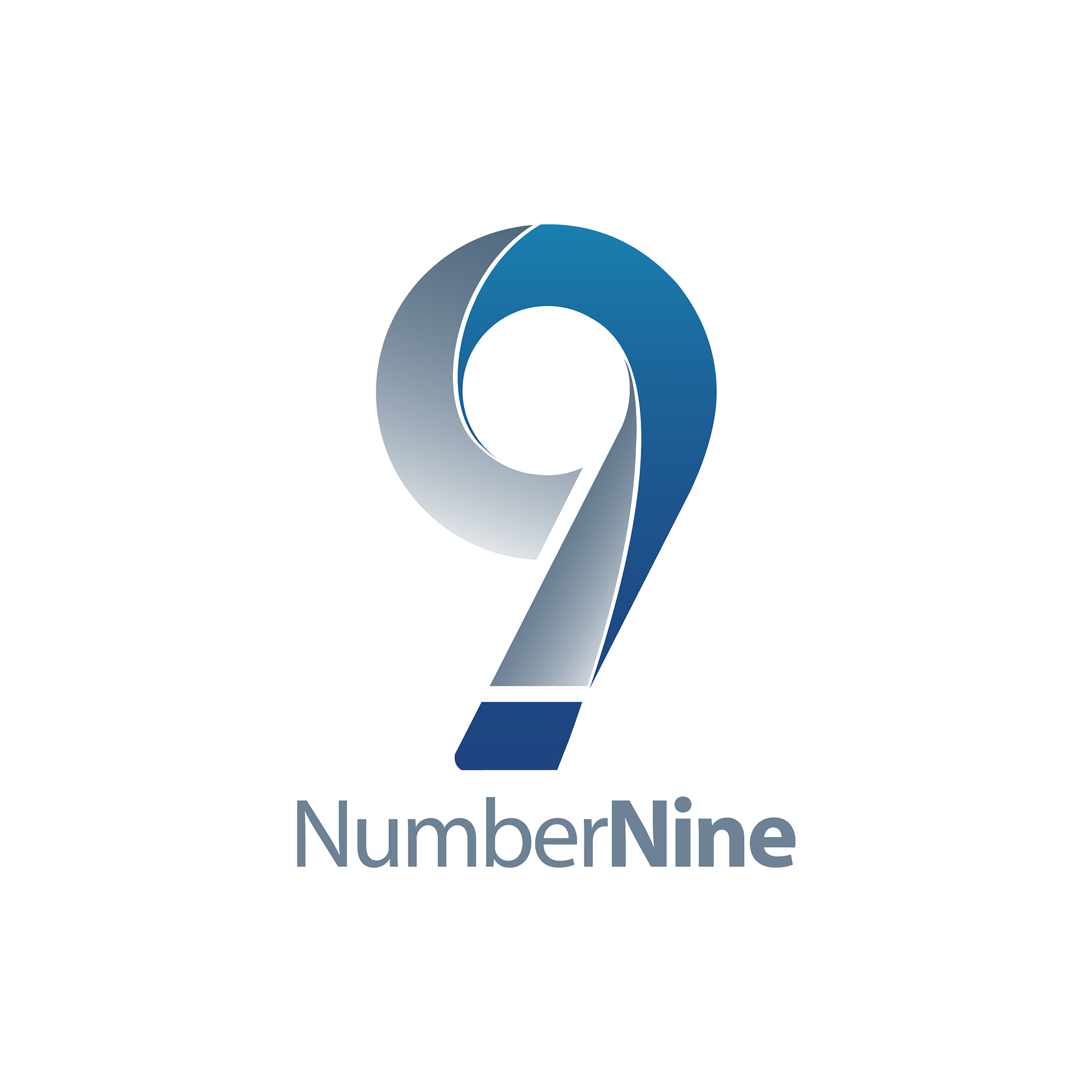 modern number nine 9 logo concept design symbol