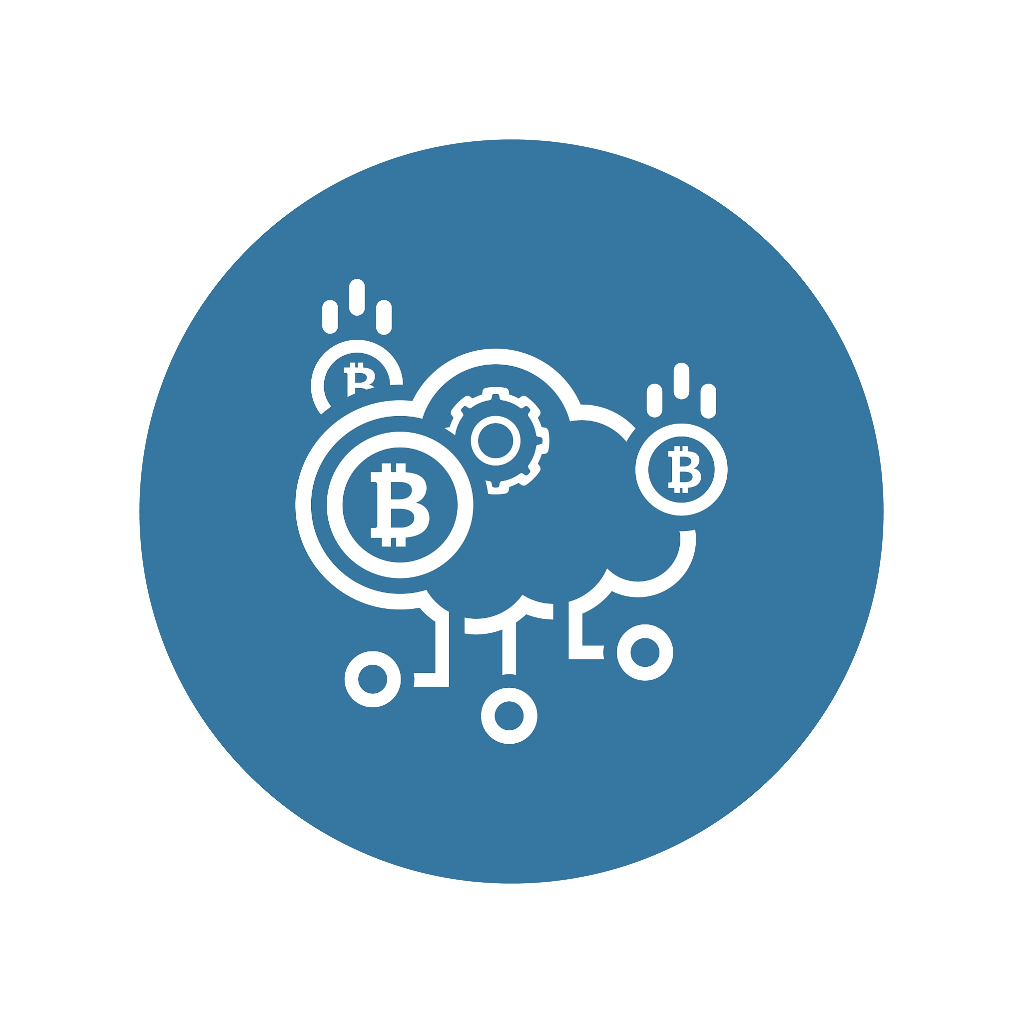 cloud mining icon.