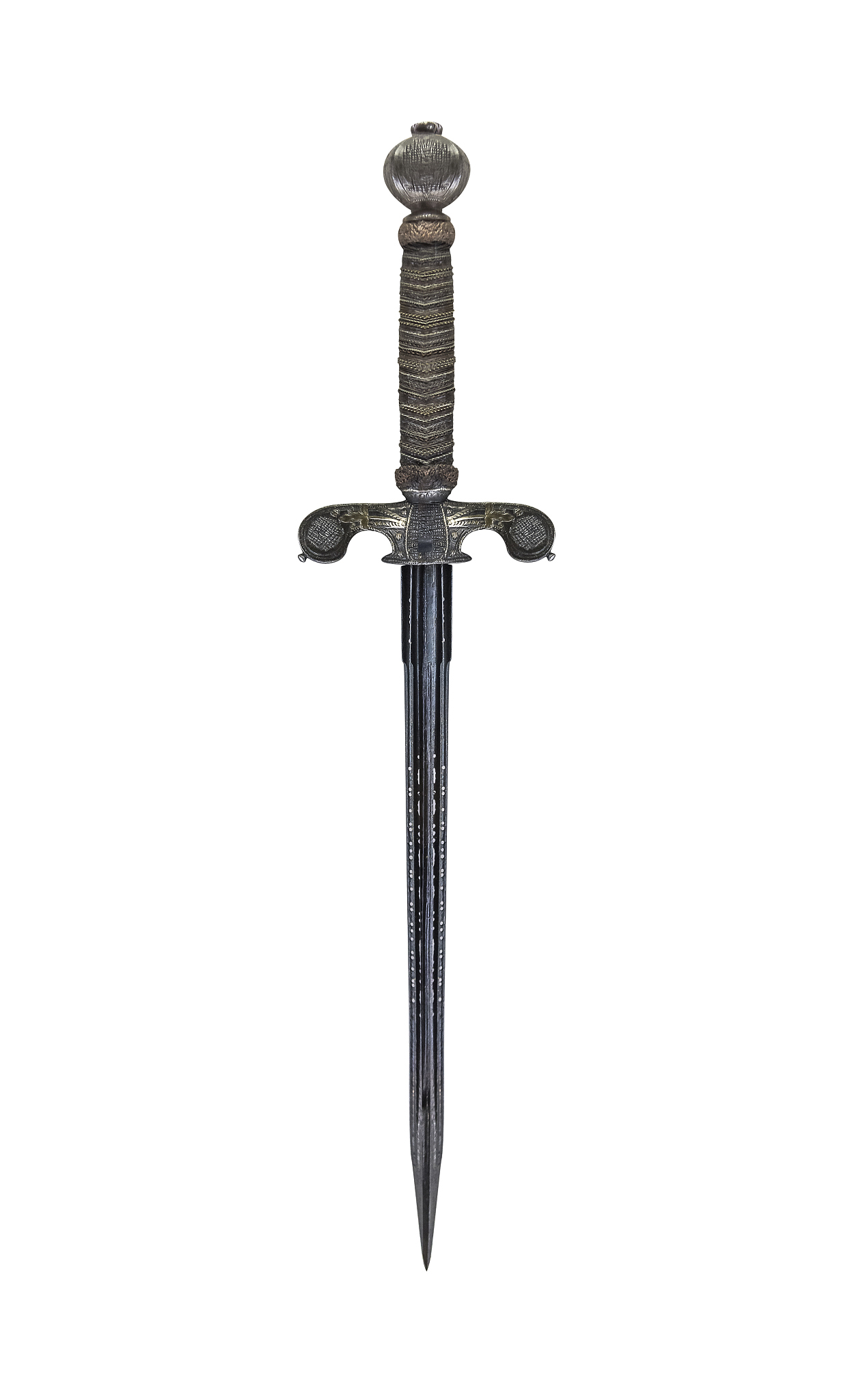 small antique japan sword on a white background