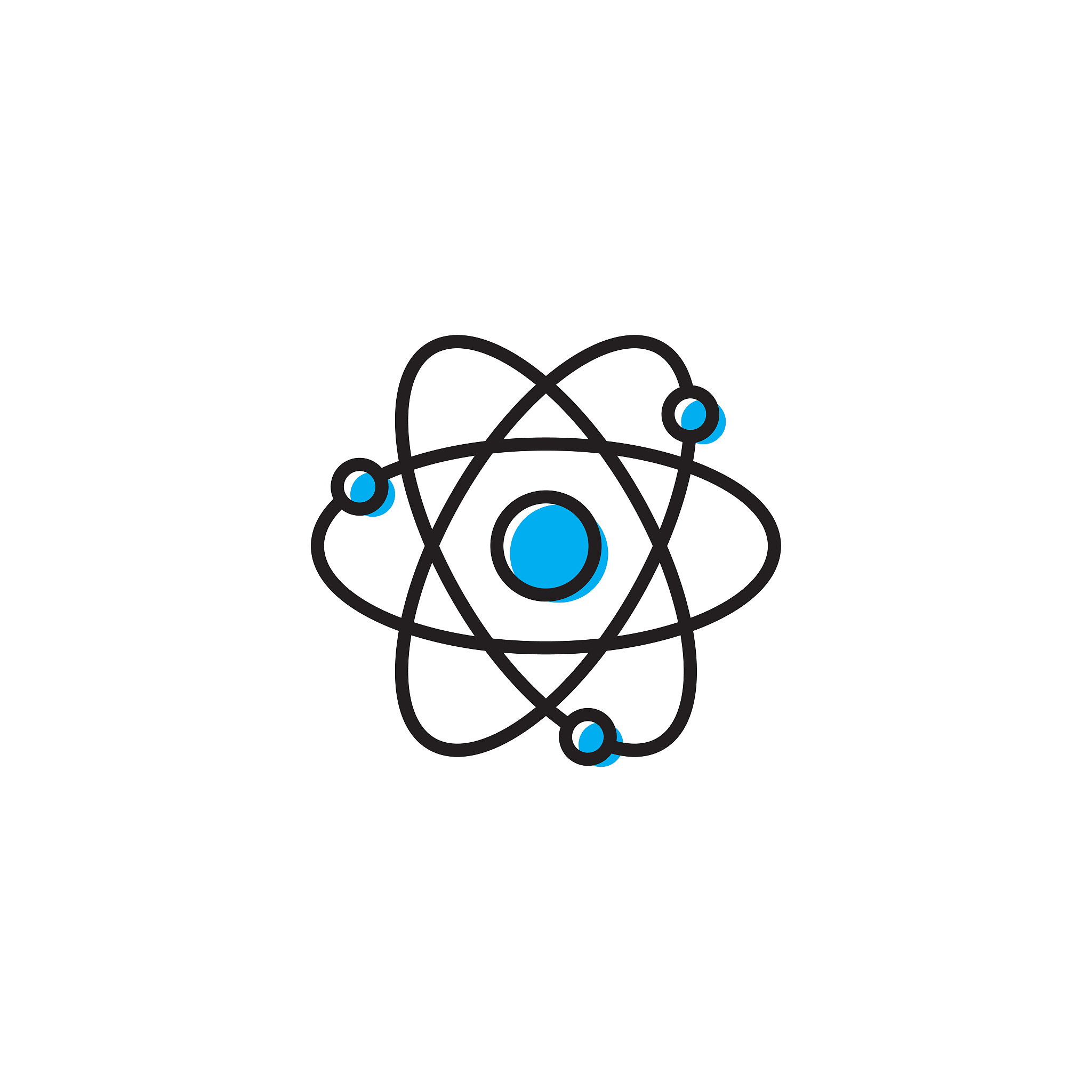 atom vector icon concept, isolated on white background