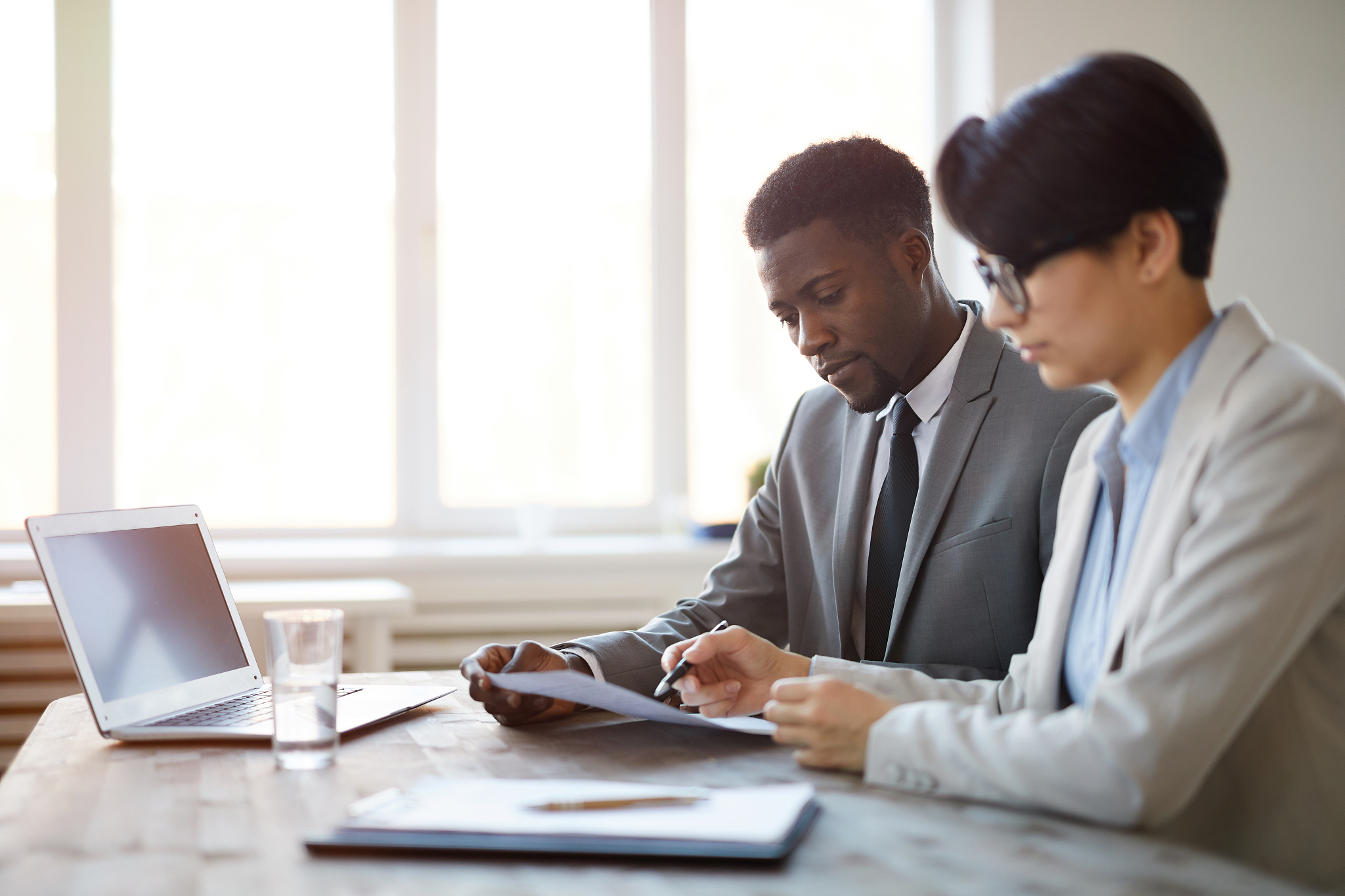 business people working