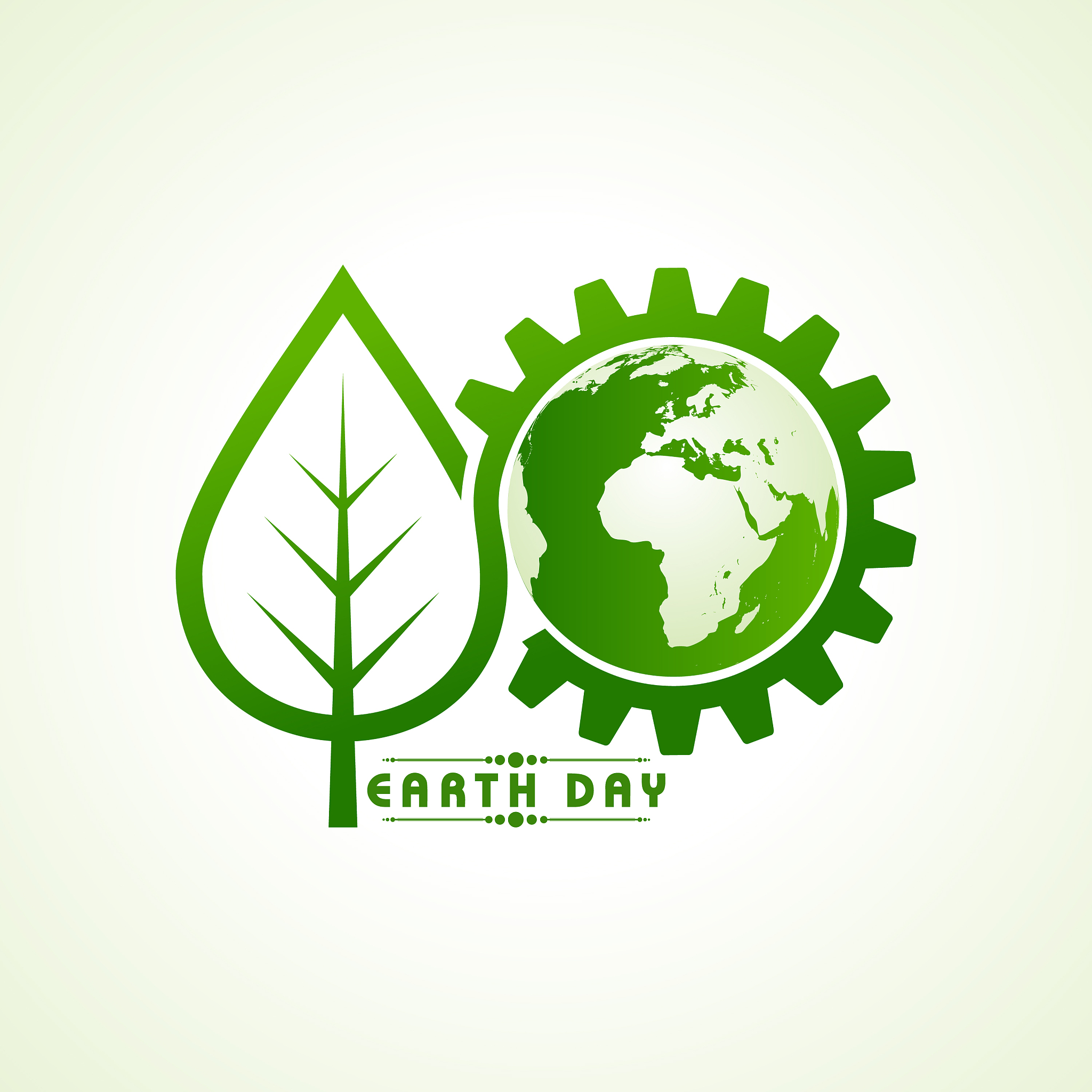 earth day greeting - go green concept