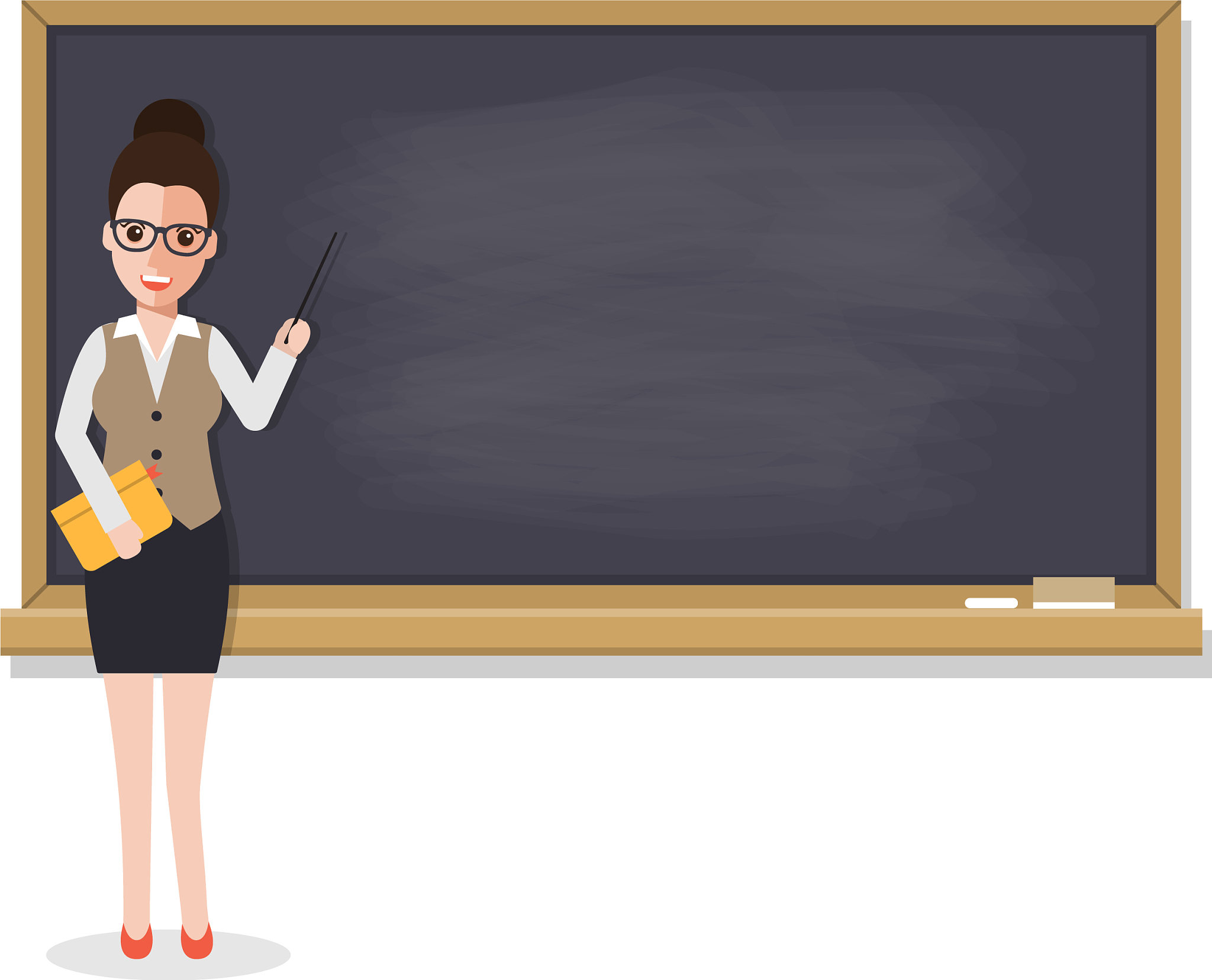 senior teacher teaching student in classroom