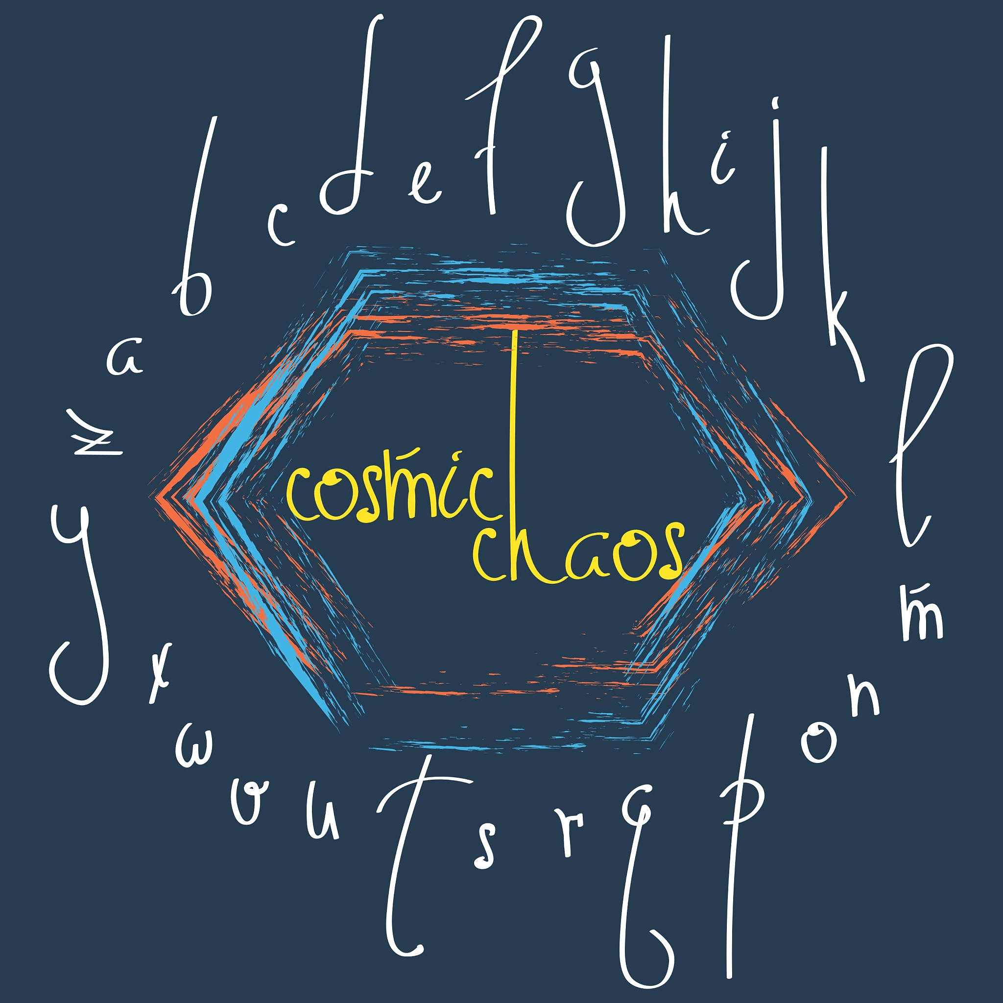 hand drawn alphabet thin lines with high letters