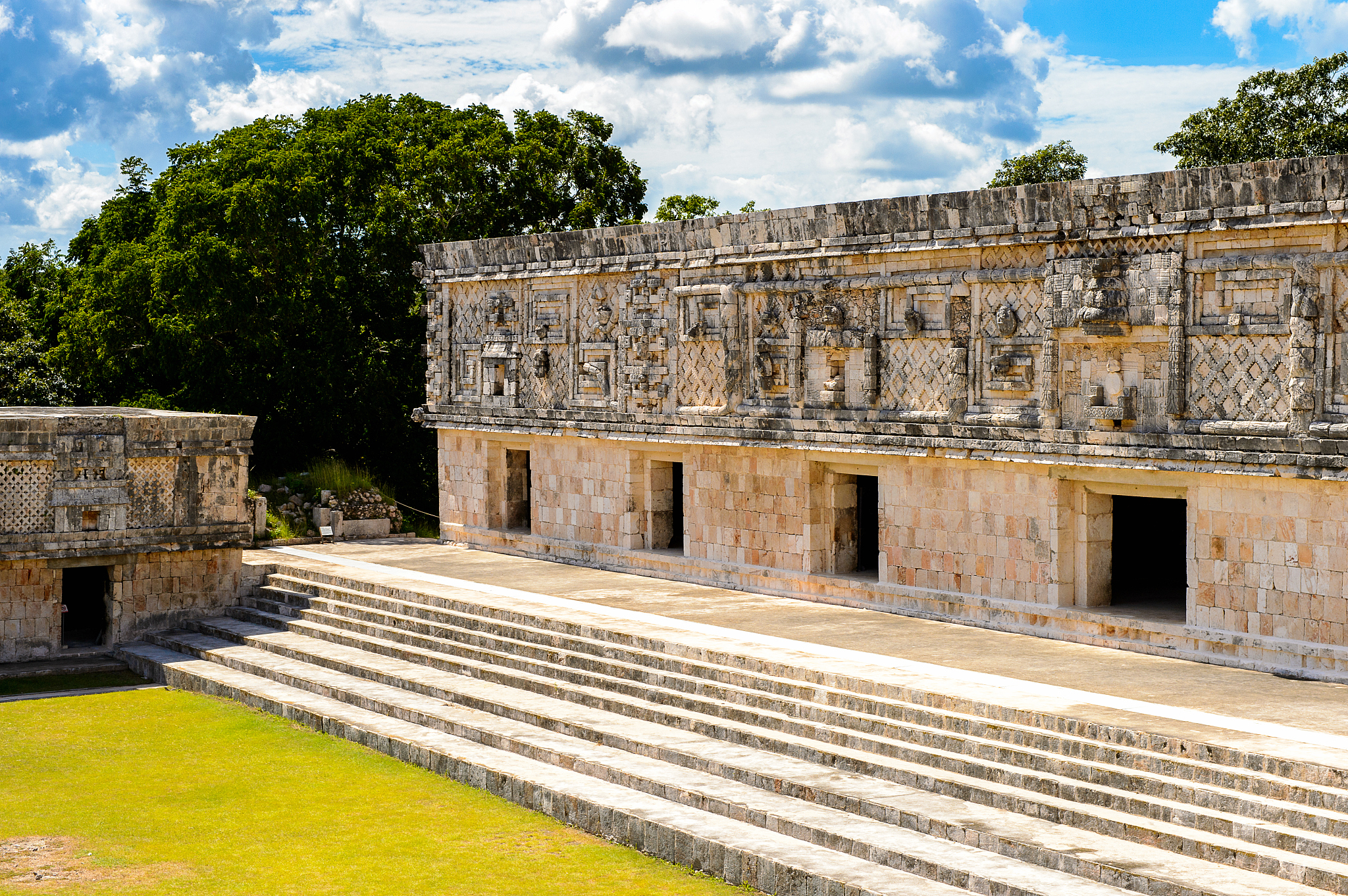 building of the nunnery, uxmal, an ancient maya city of the clas
