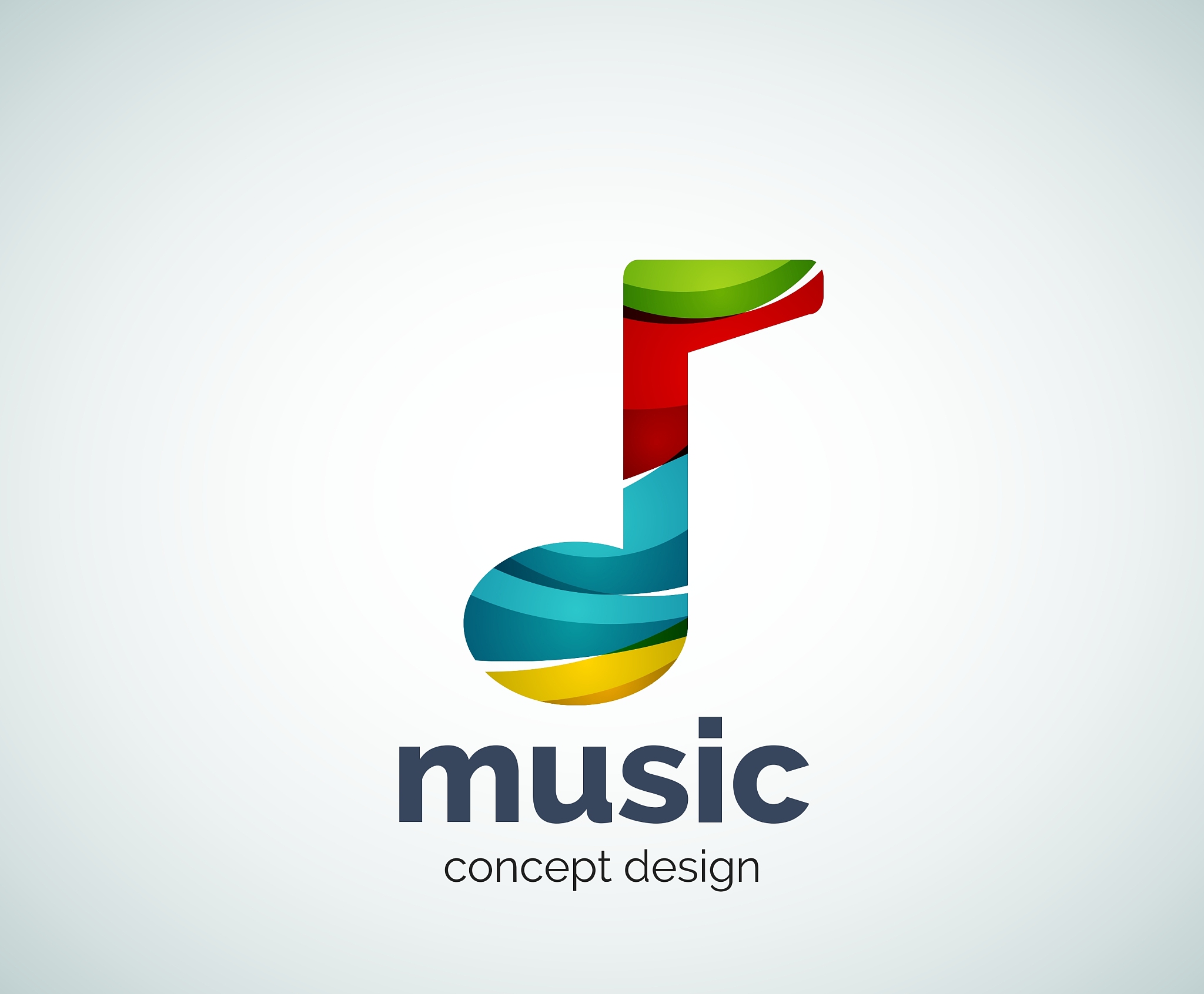 music note logo template