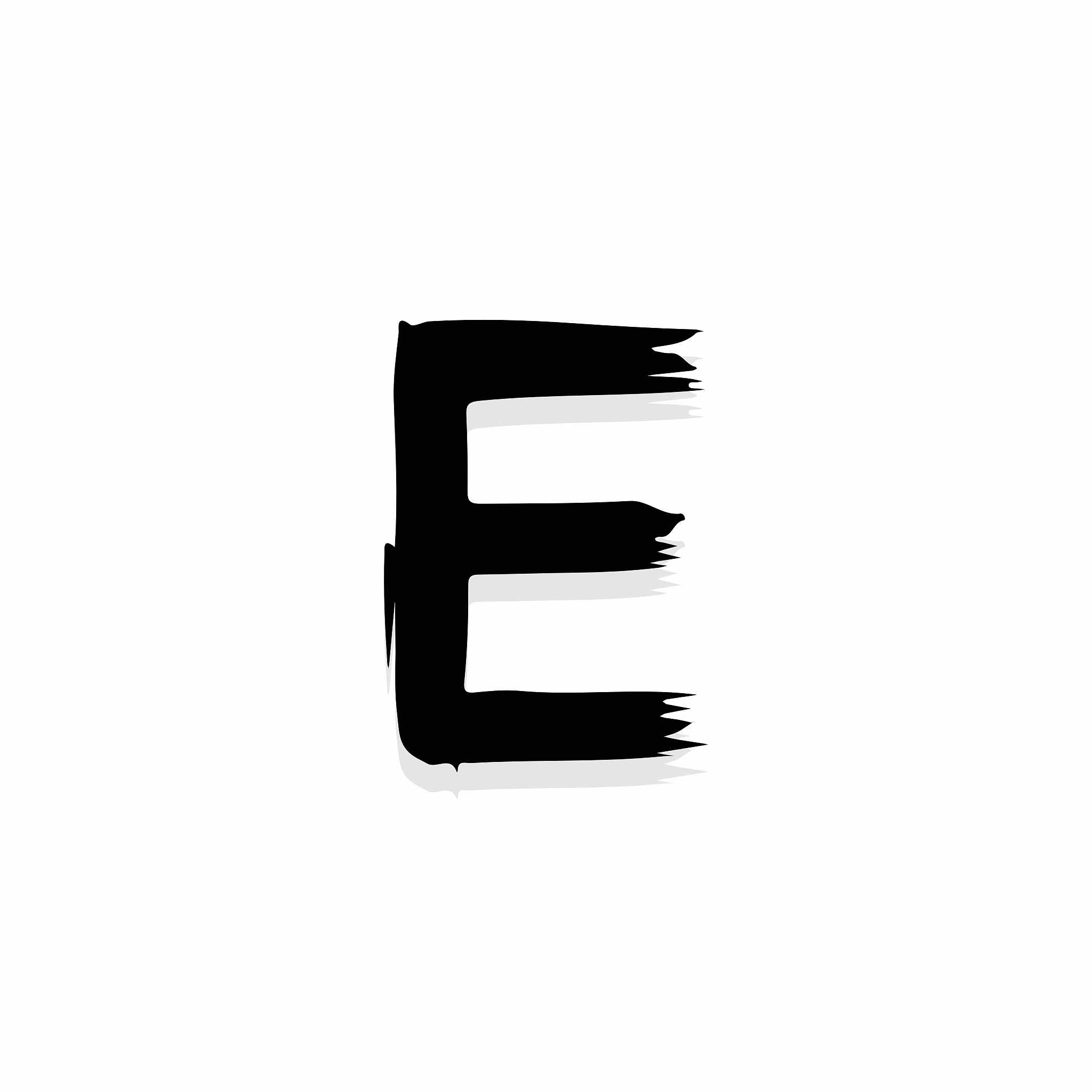 scary horror logo letter e