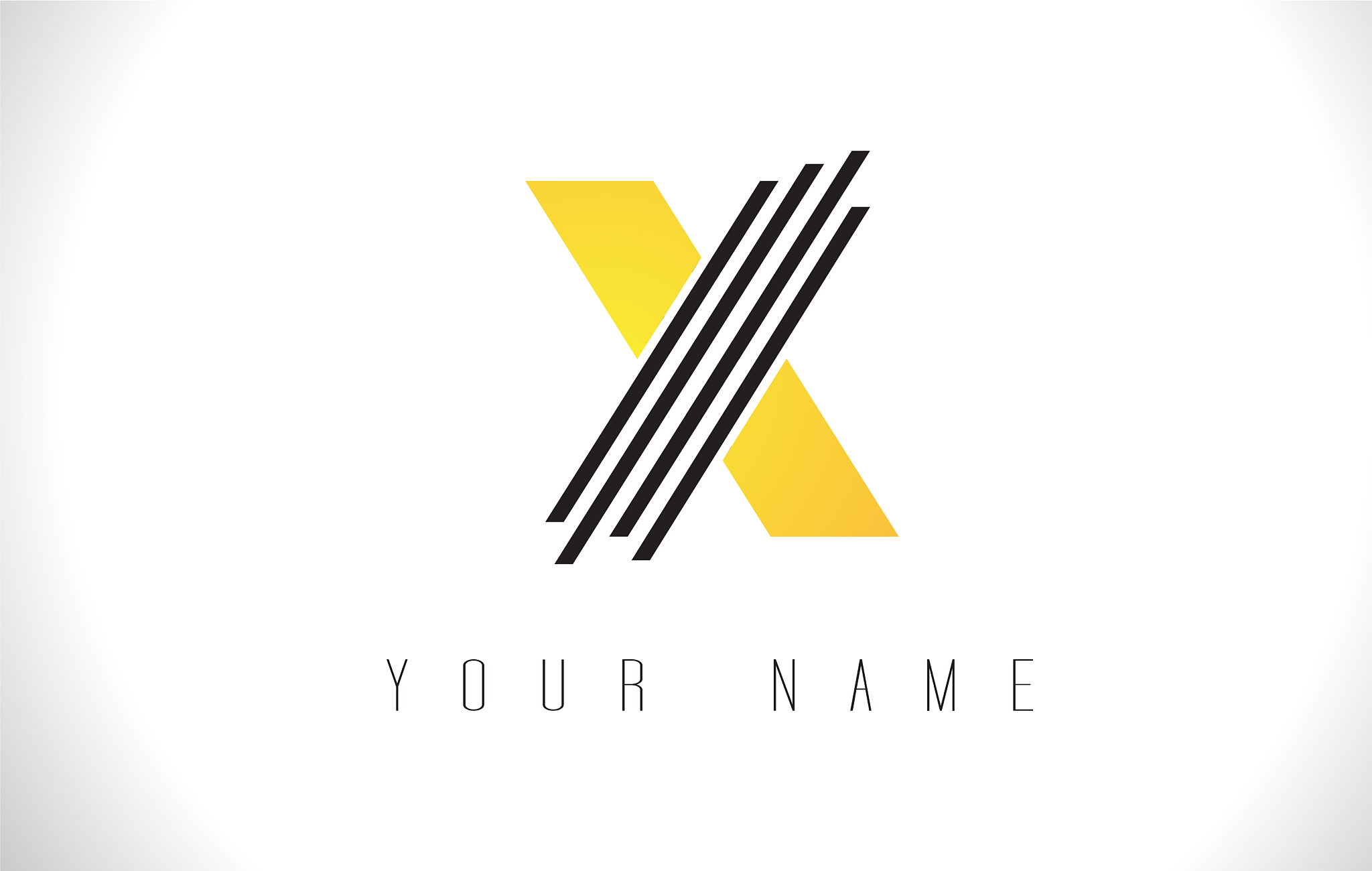 x black lines letter logo creative line letters