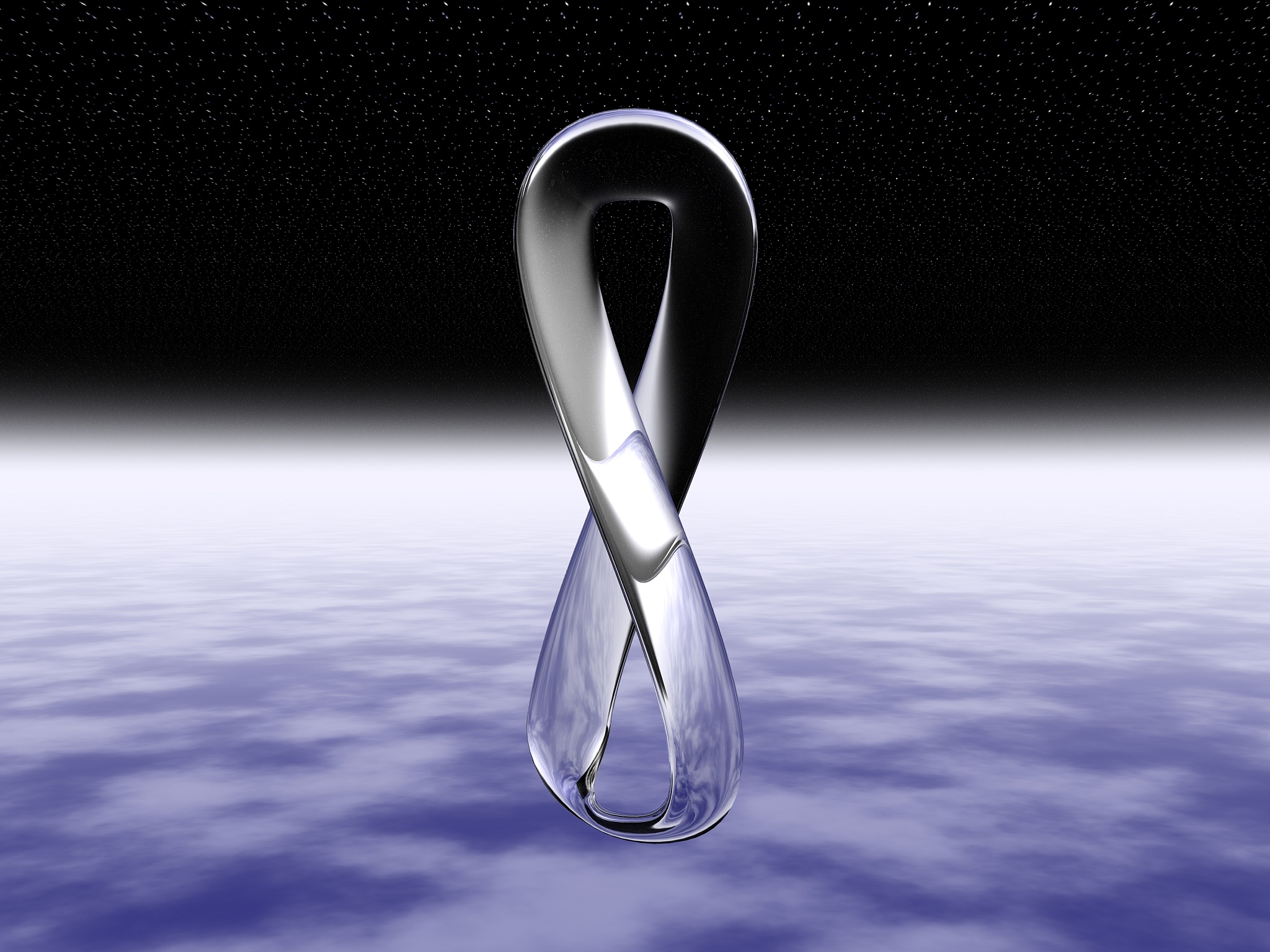 glass shaped eight