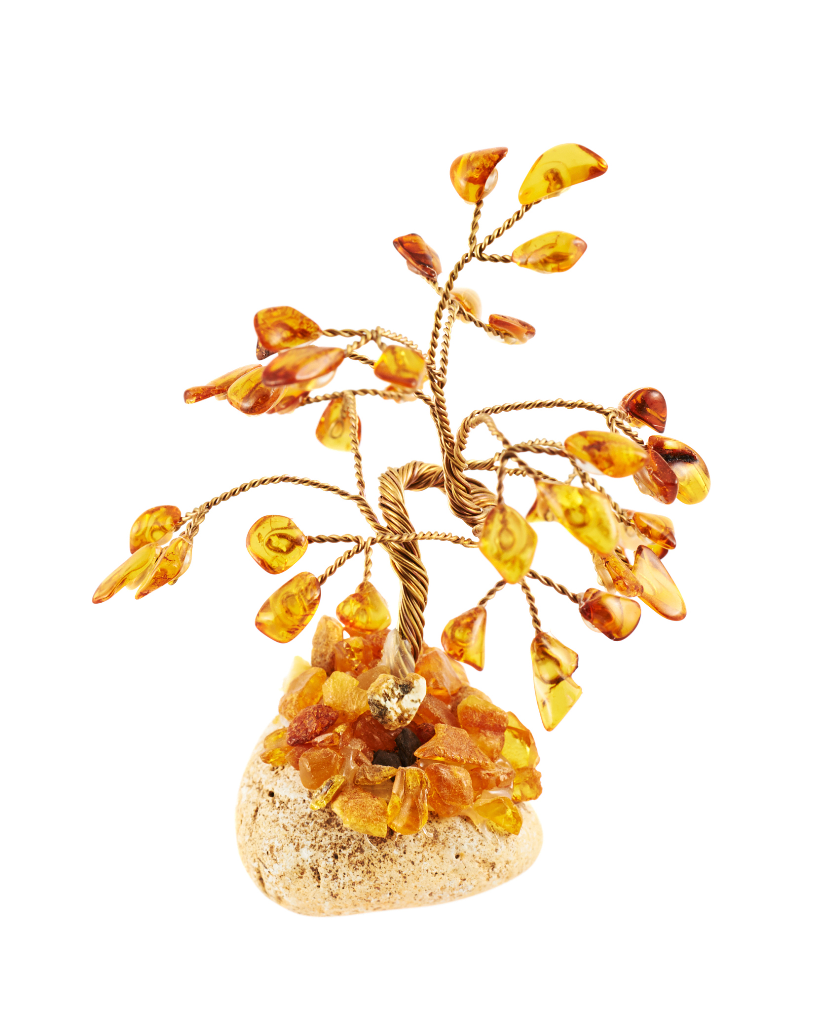 tree statuette made of amber