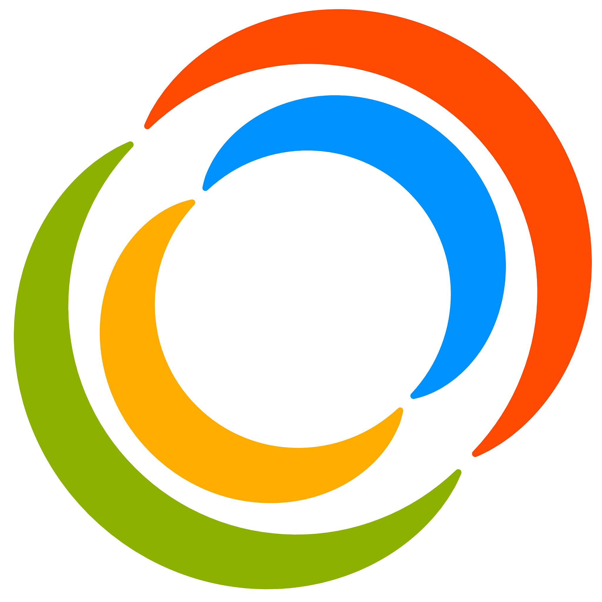colorful circle motif with two-part circles