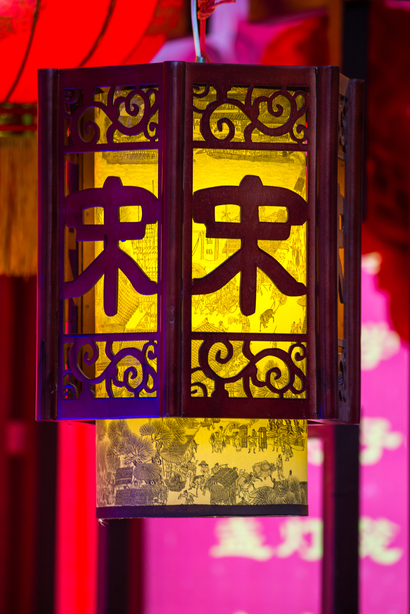 河南开封清明上河园夜晚风光