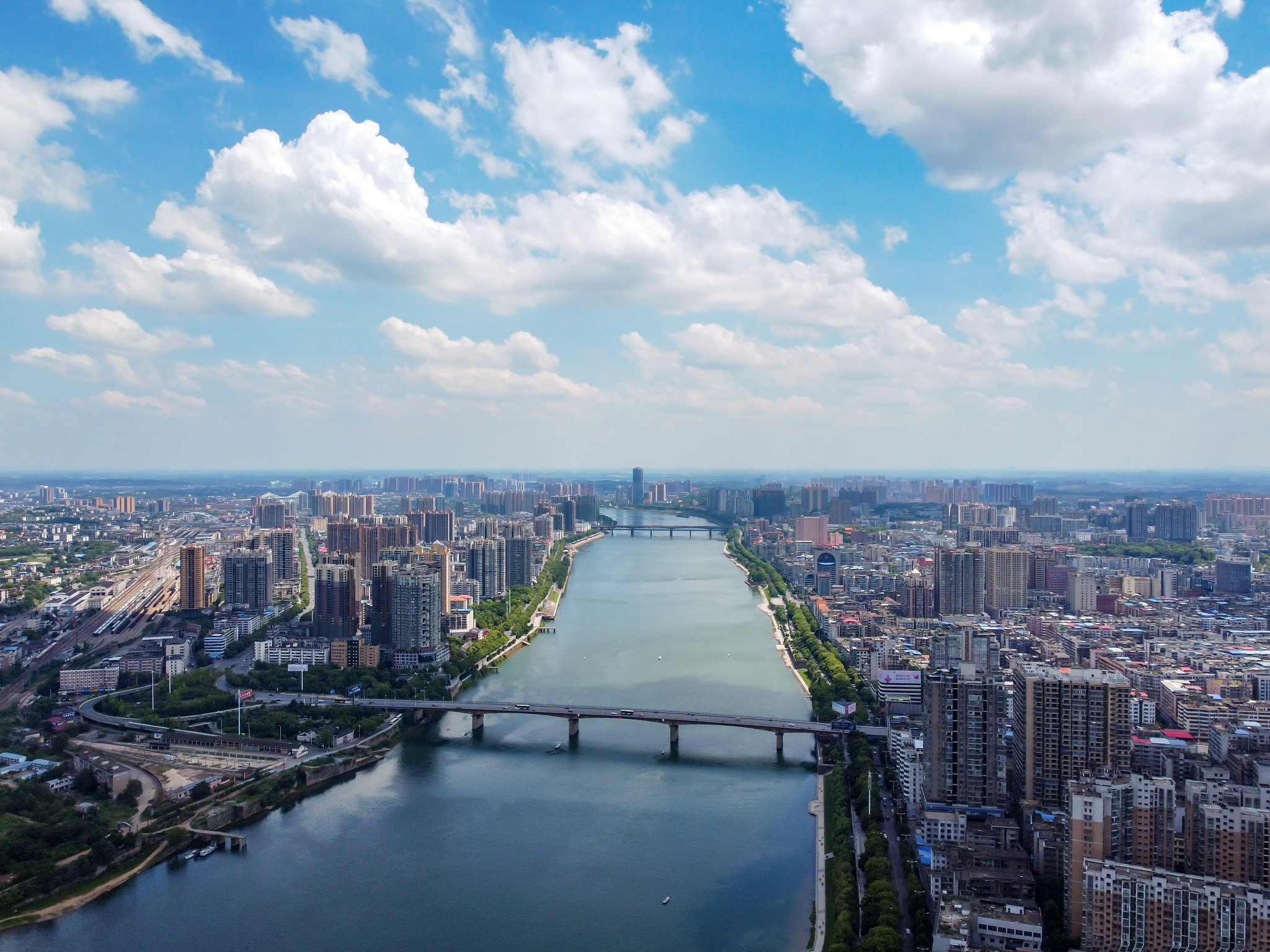 航拍都市风景