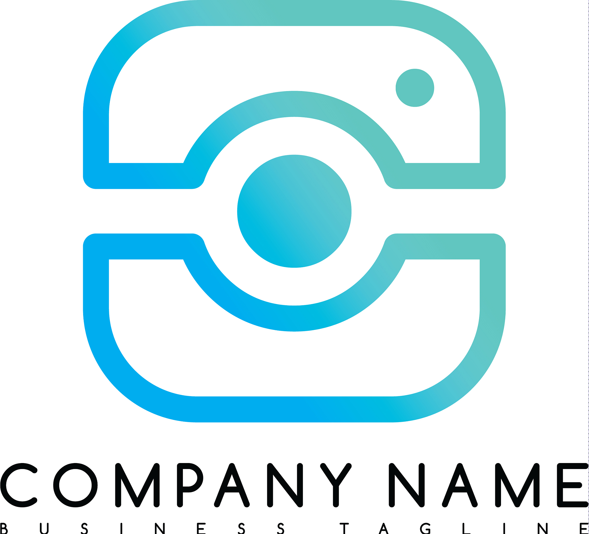 camera photography brand company template logo