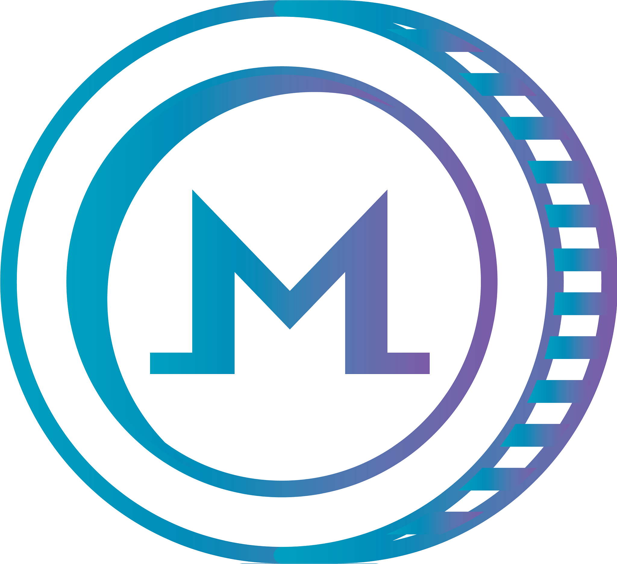 cryptocurrency monero coin isolated icon