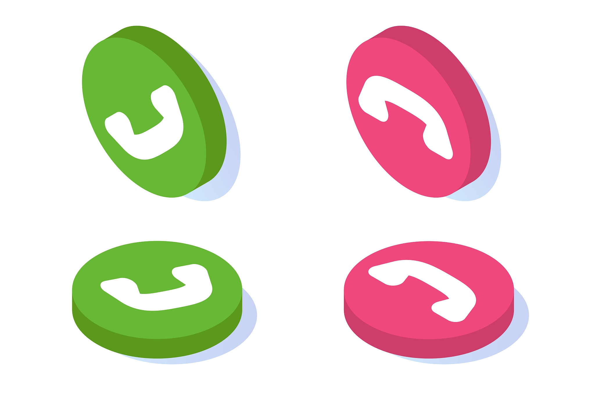 voice over ip,  ip telephony  voip technology isometric icon set