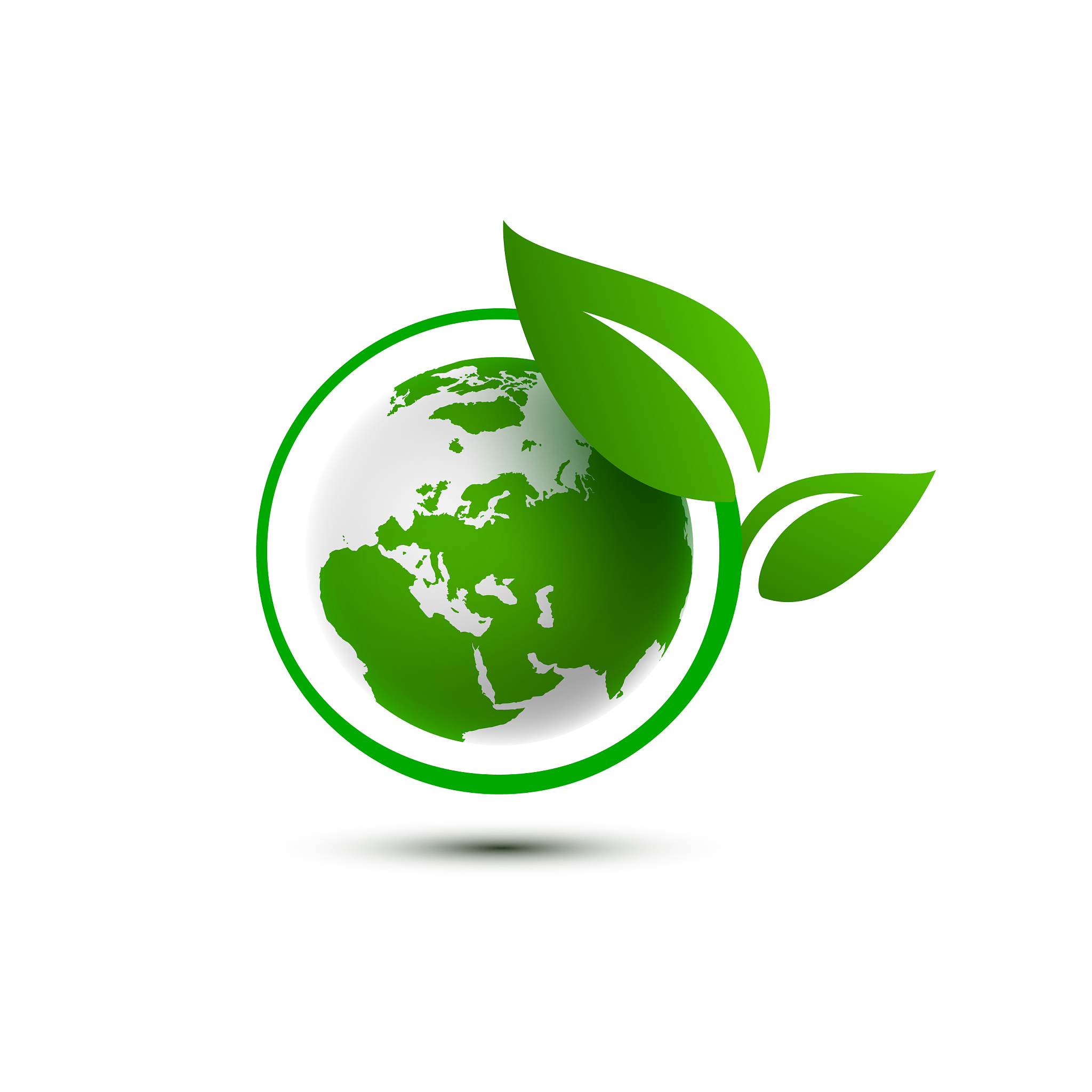 ecology organic green planet earth sign on a