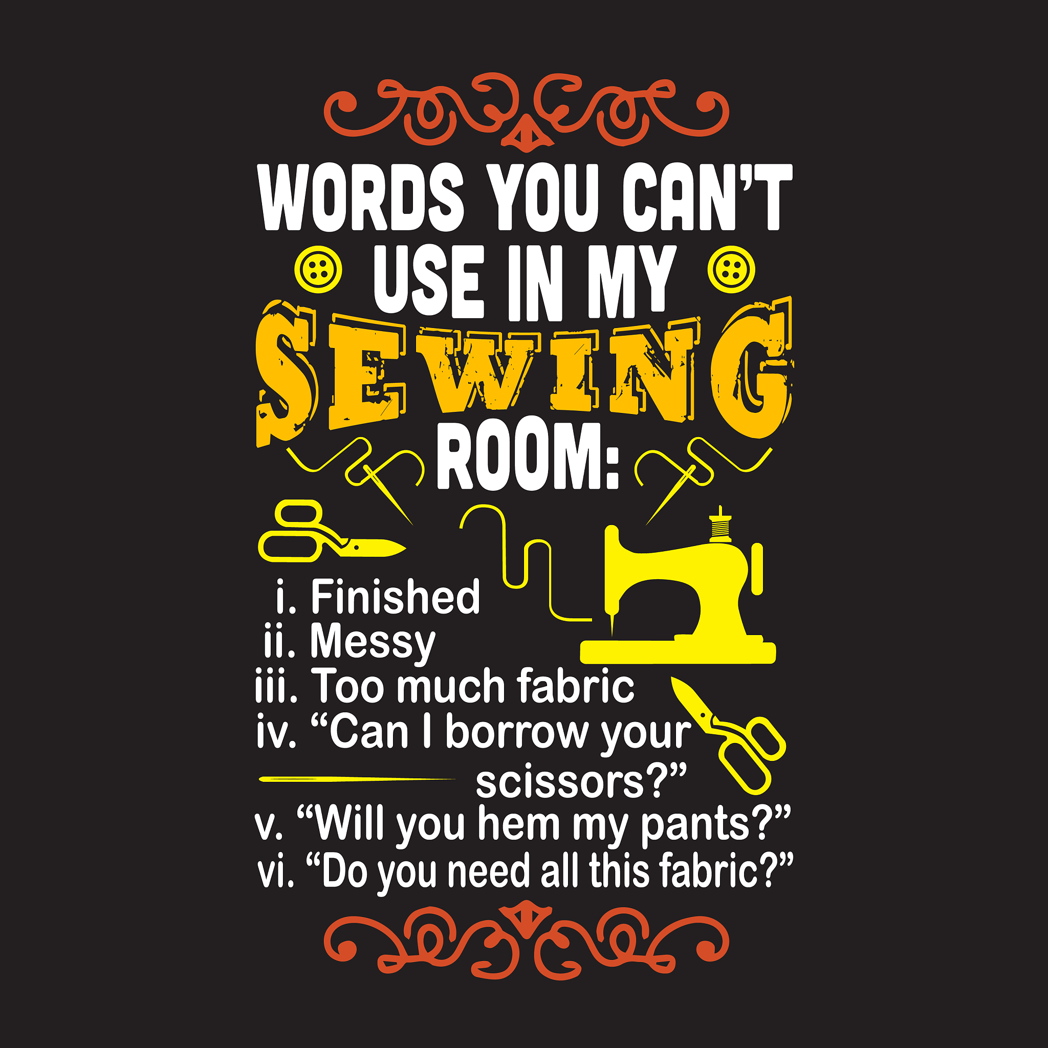 sewing quote and saying quote good for print