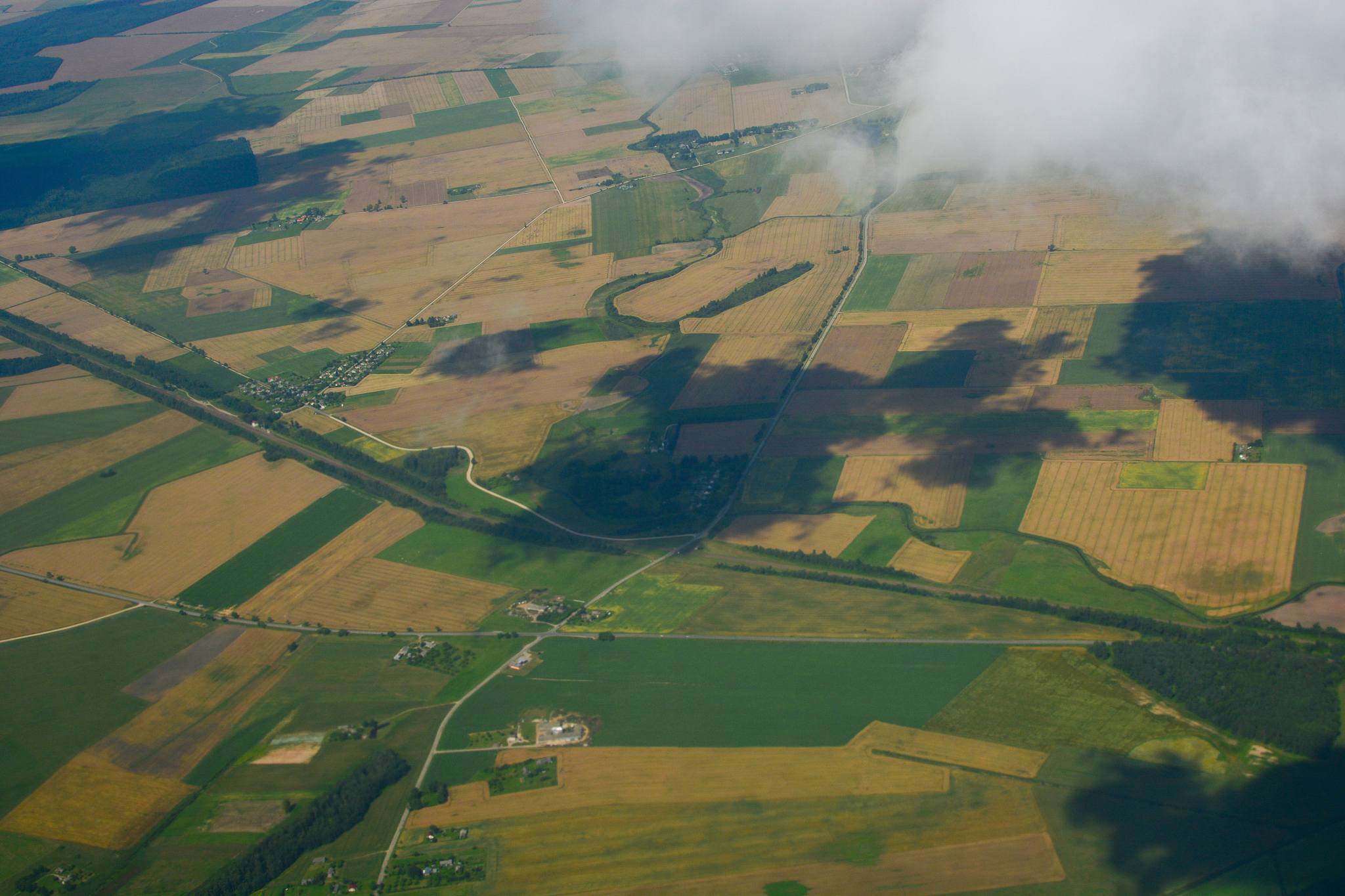 beautiful cloudscape and landscape, view from above, natural bac