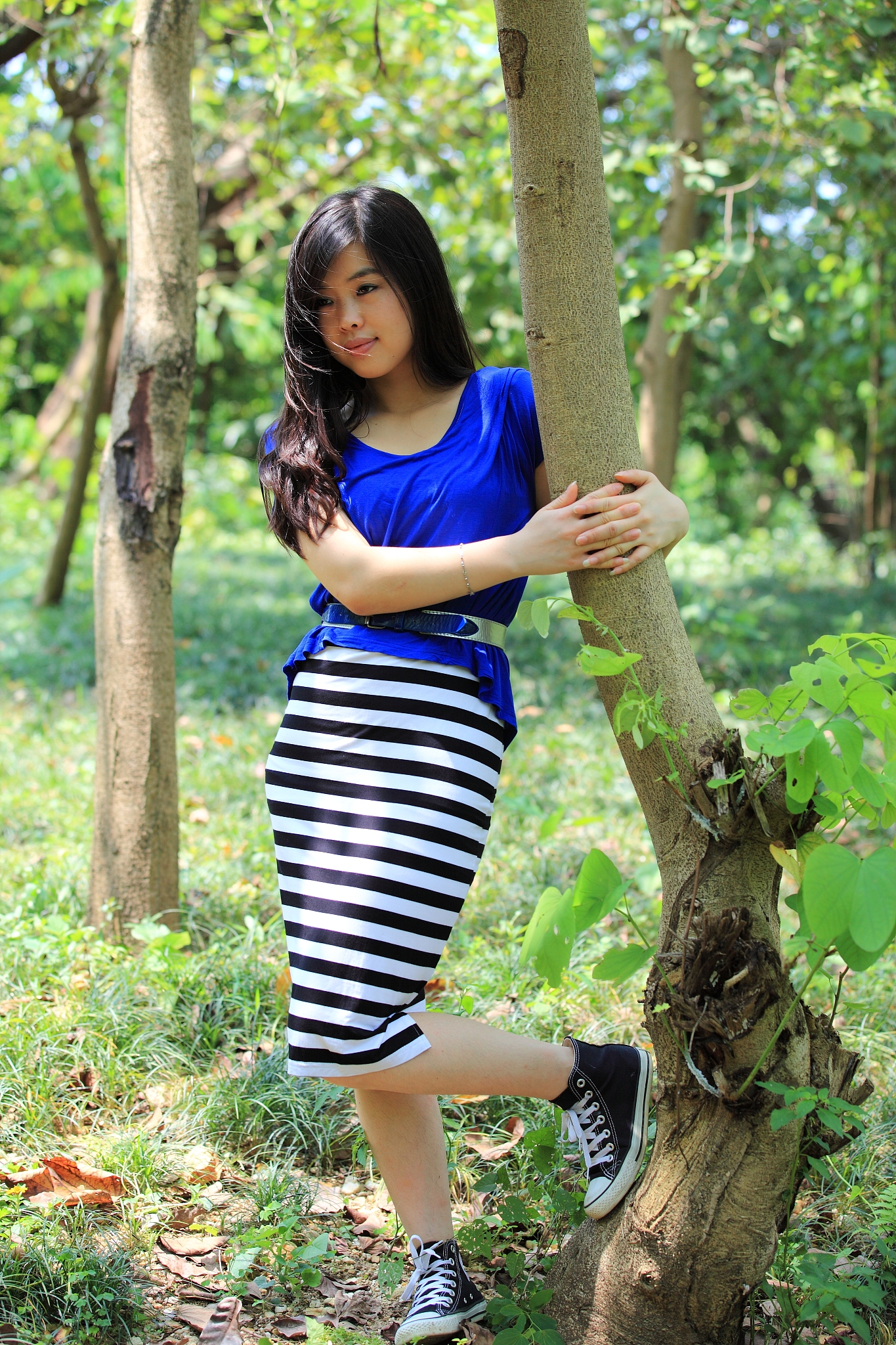 asian beauty in the forest