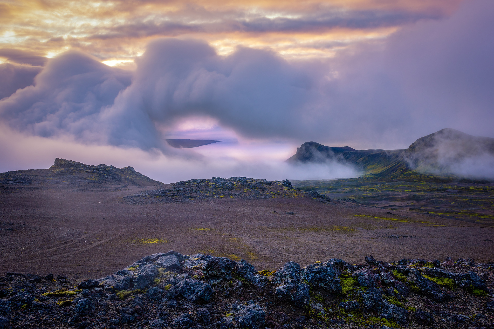 through the clouds