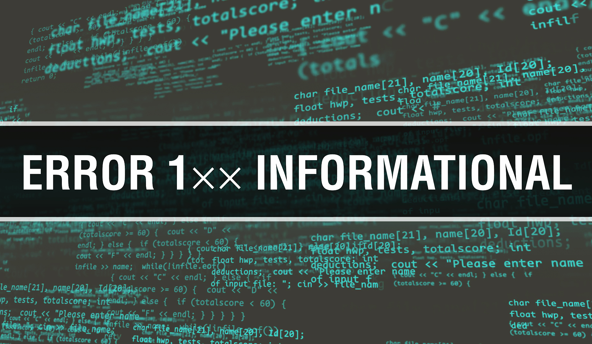 error 1×× informational concept with random parts of program c