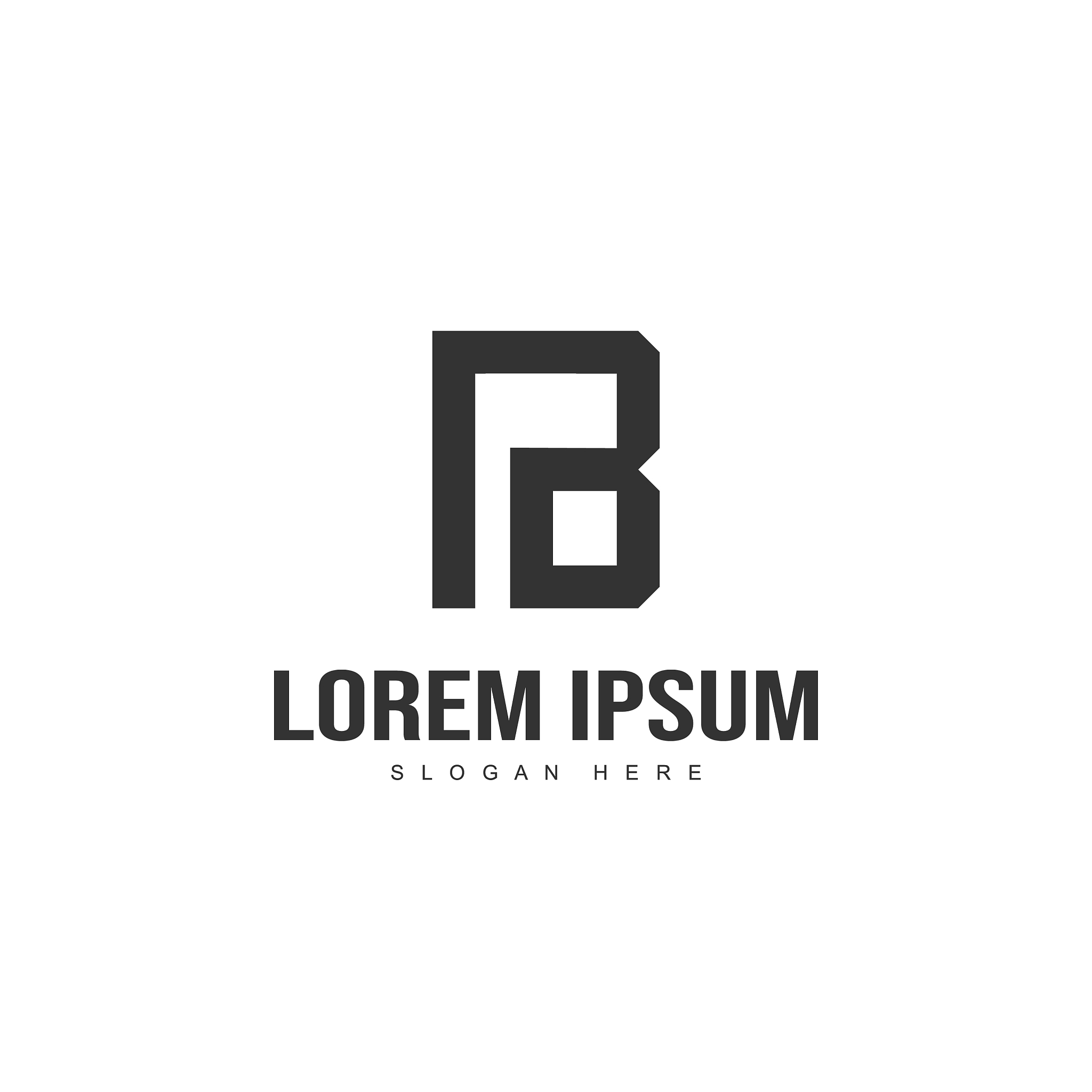 initial letter logo design minimal letter logo