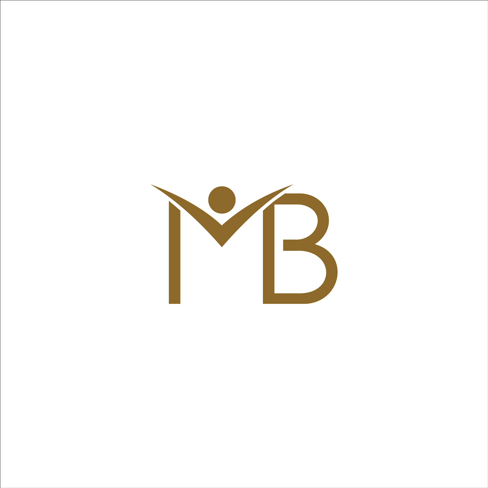 initial letter mb logo or bm logo design