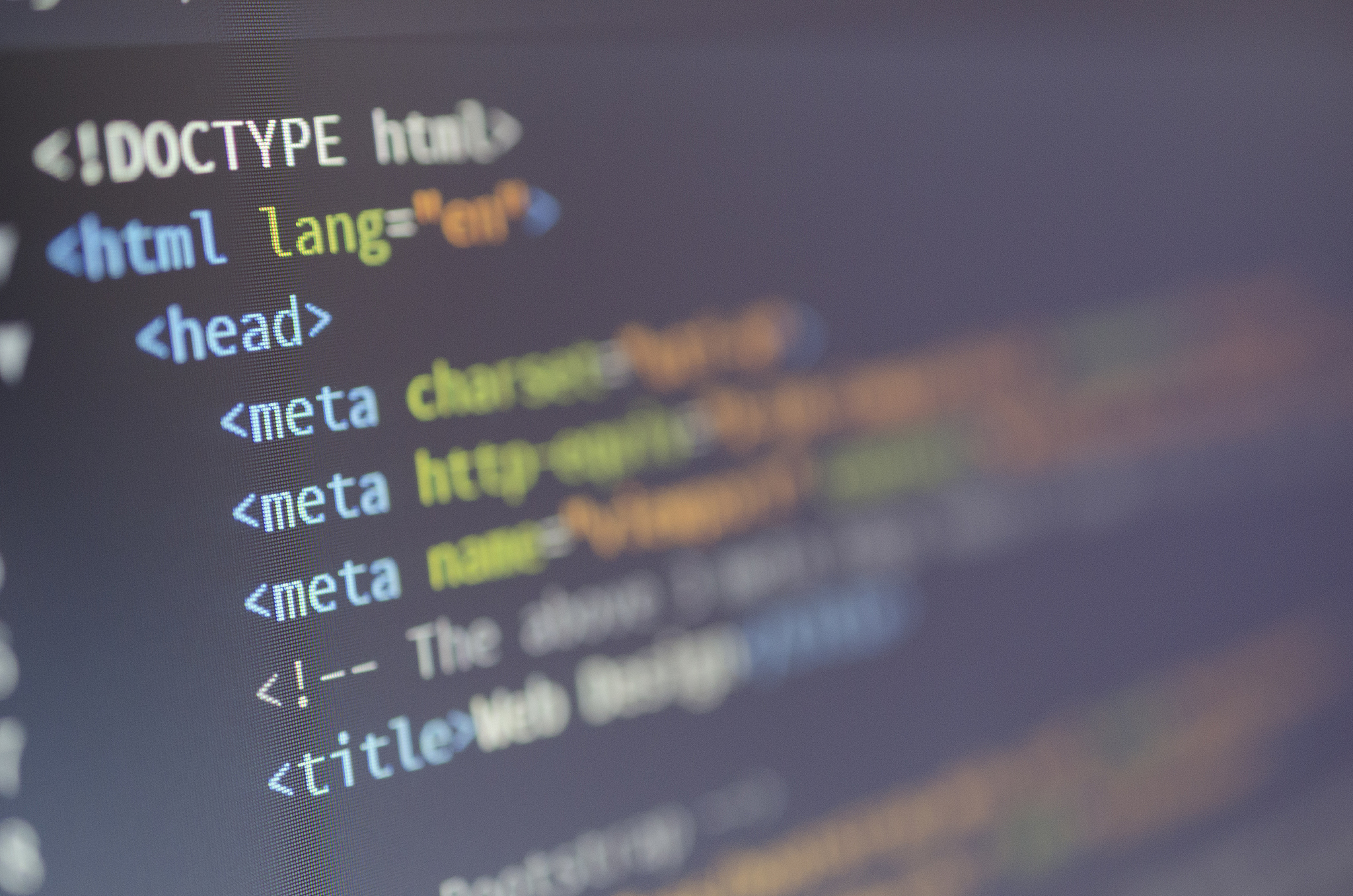 html web design code