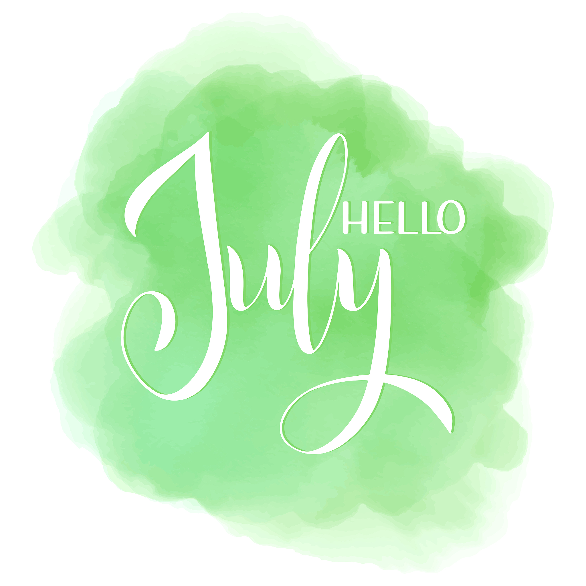 hello july lettering