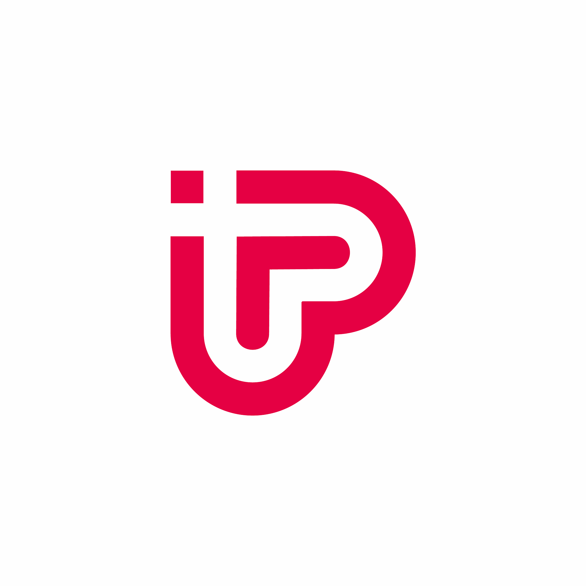 letter r simple geometric linear design logo