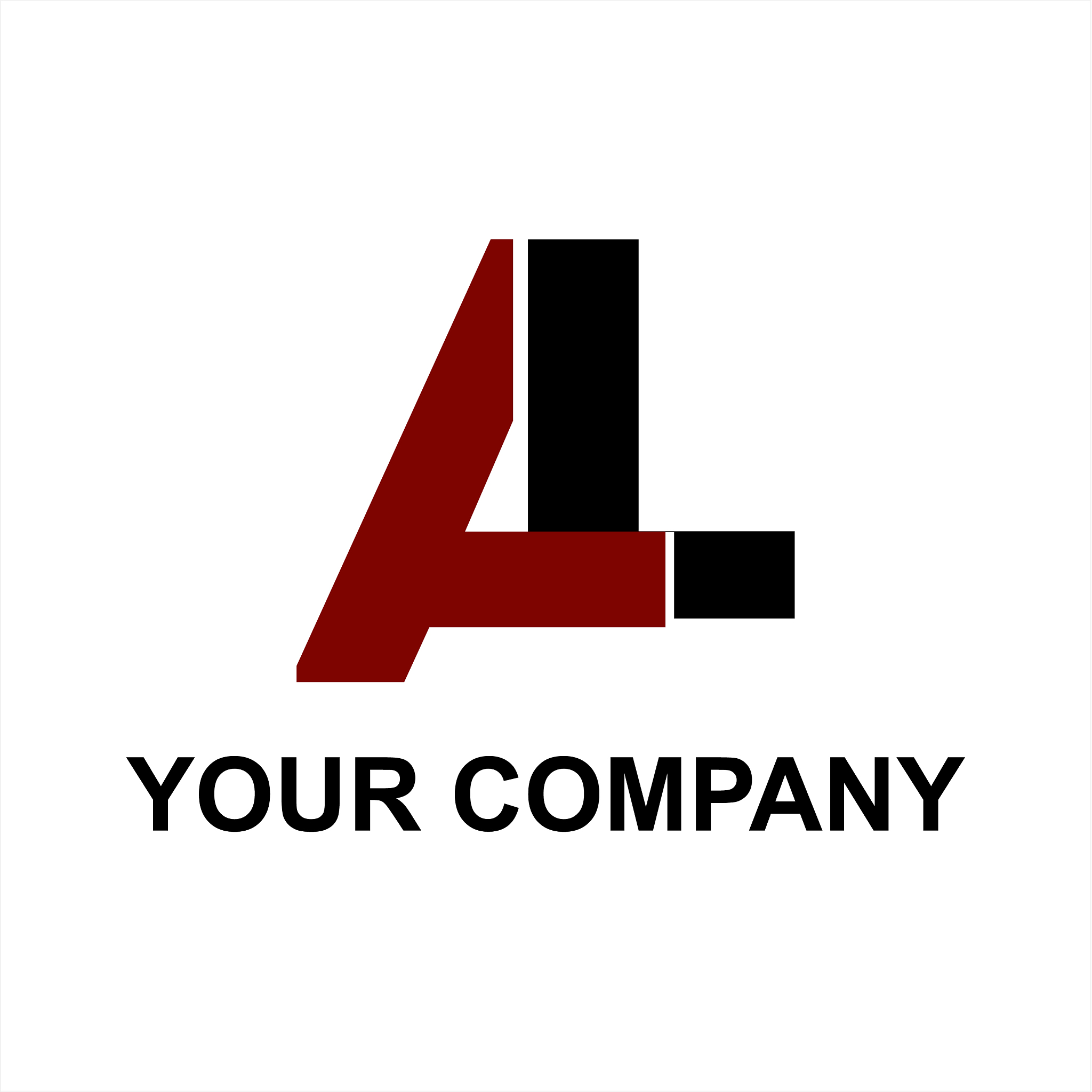 al initials logo and icon