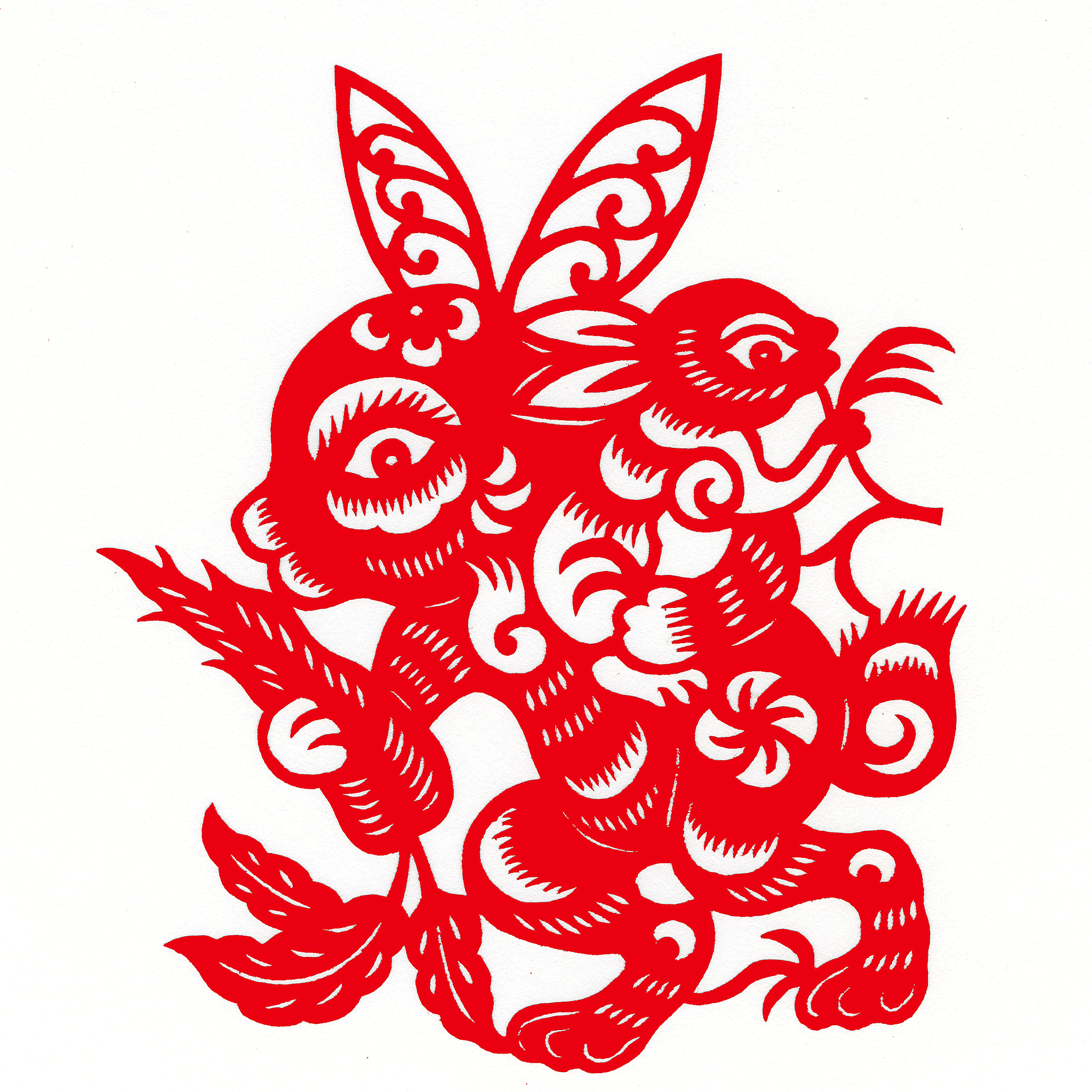做一个兔子剪纸教程