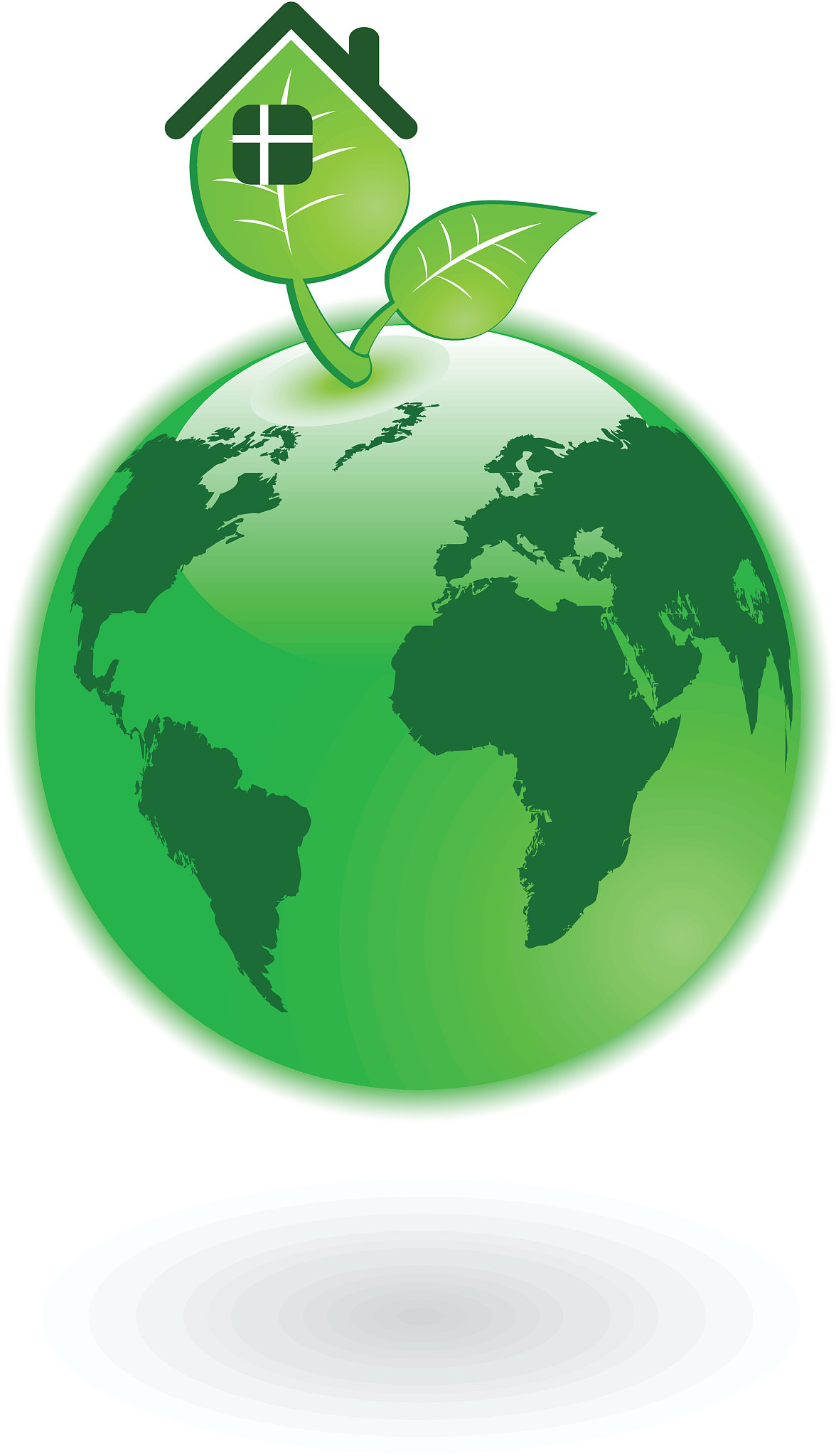 the vector green world globe